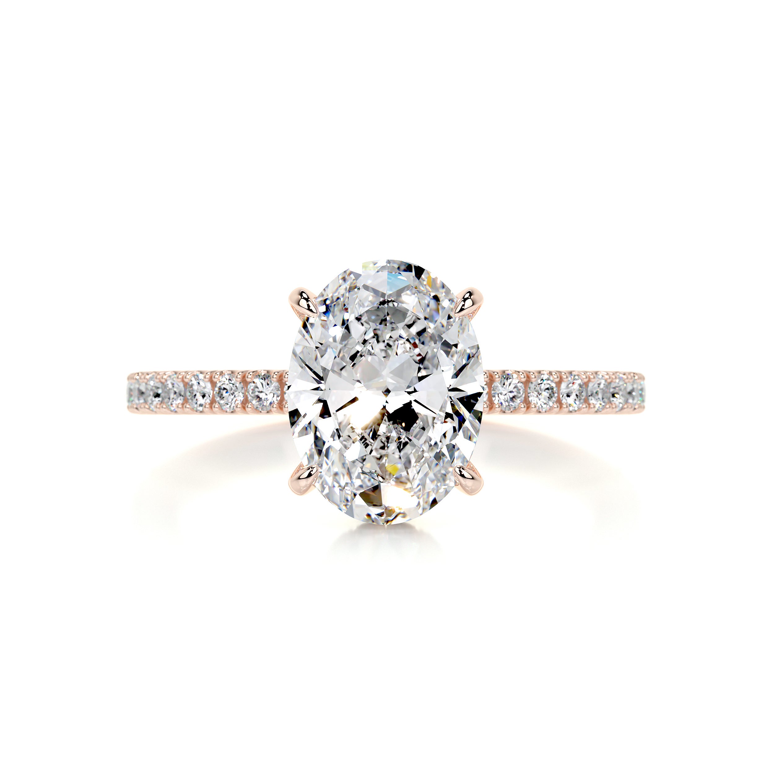 Lucy Diamond Engagement Ring   (2 Carat) -14K Rose Gold