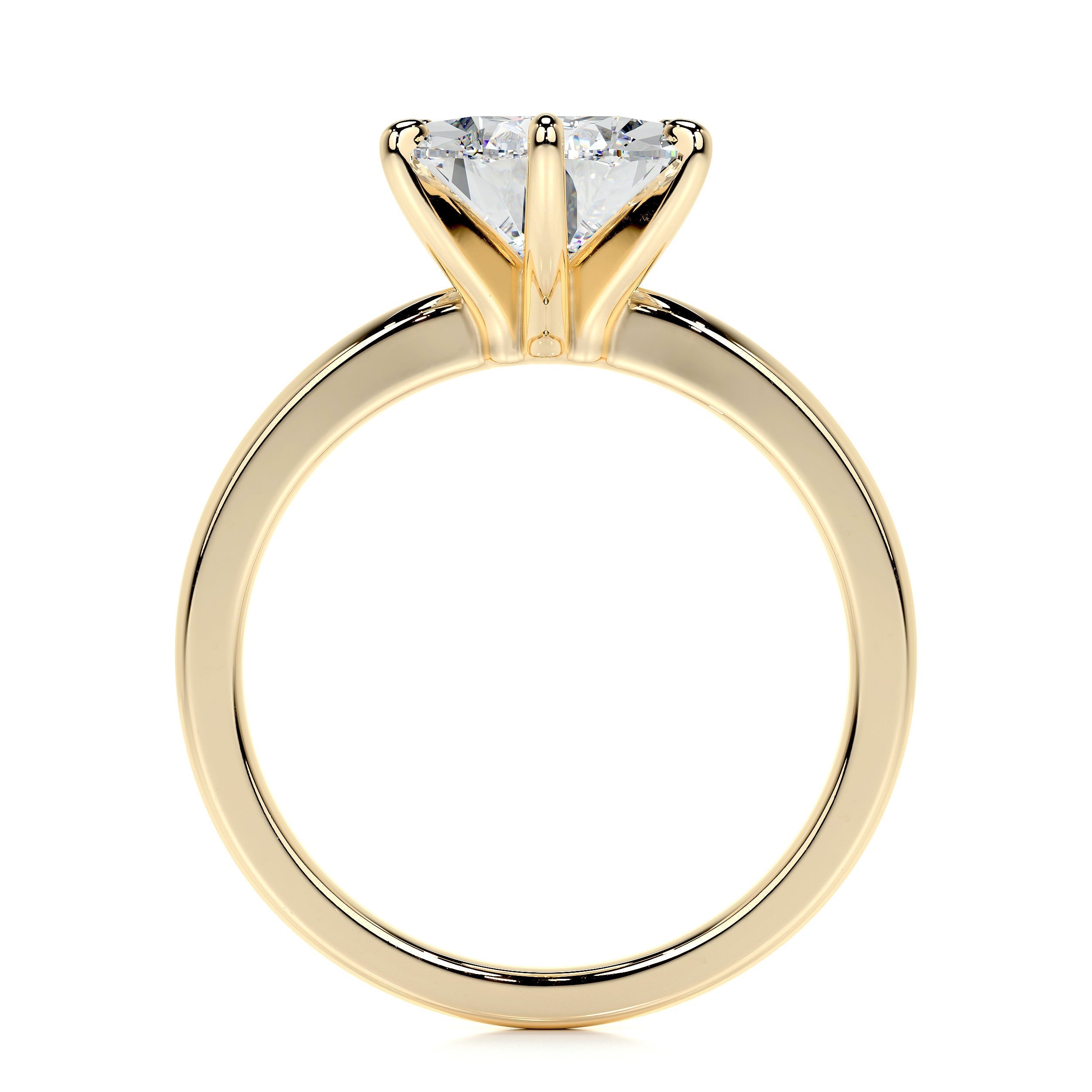 Adaline Lab Grown Diamond Ring   (5 Carat) -18K Yellow Gold