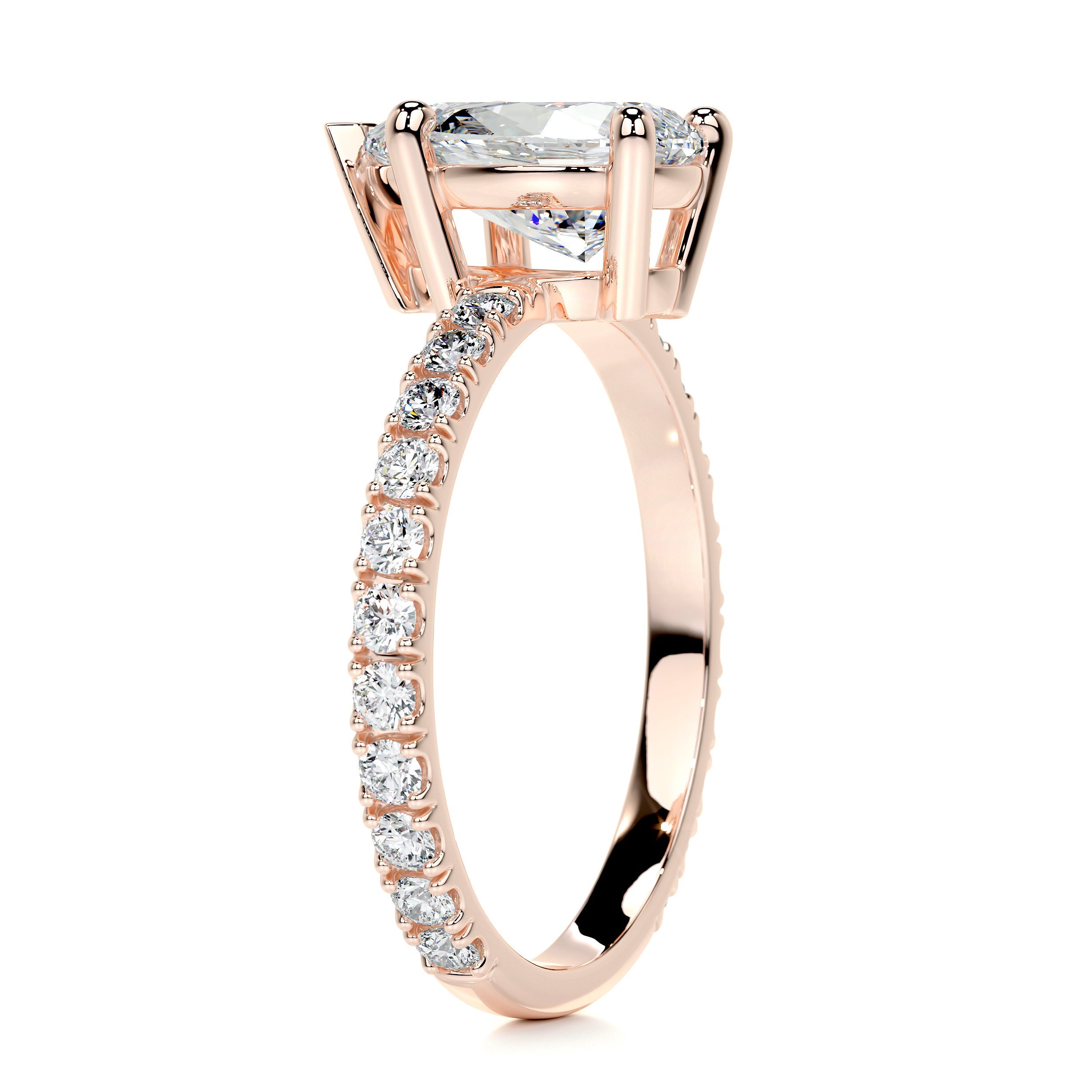 Hailey Diamond Engagement Ring - 14K Rose Gold