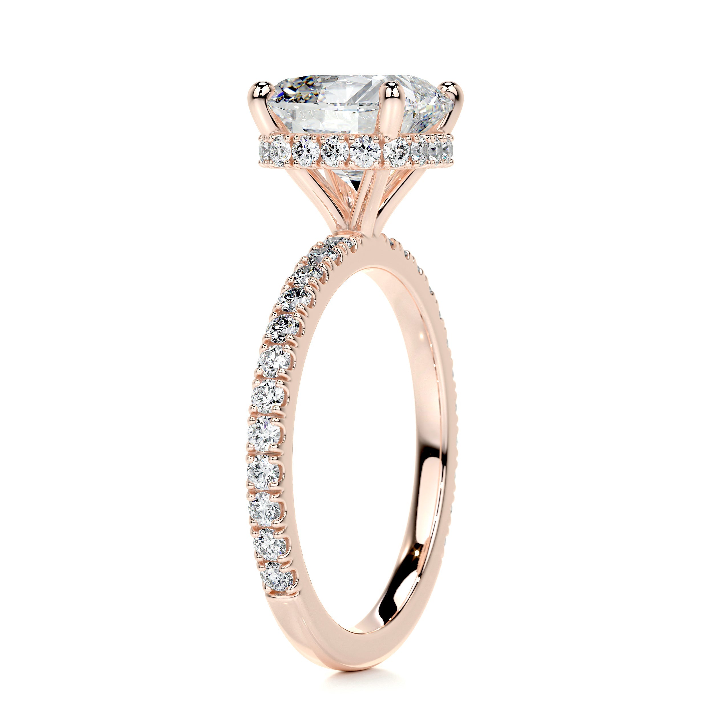 Madeline Diamond Engagement Ring -14K Rose Gold - Main Stone 1.5 Carat