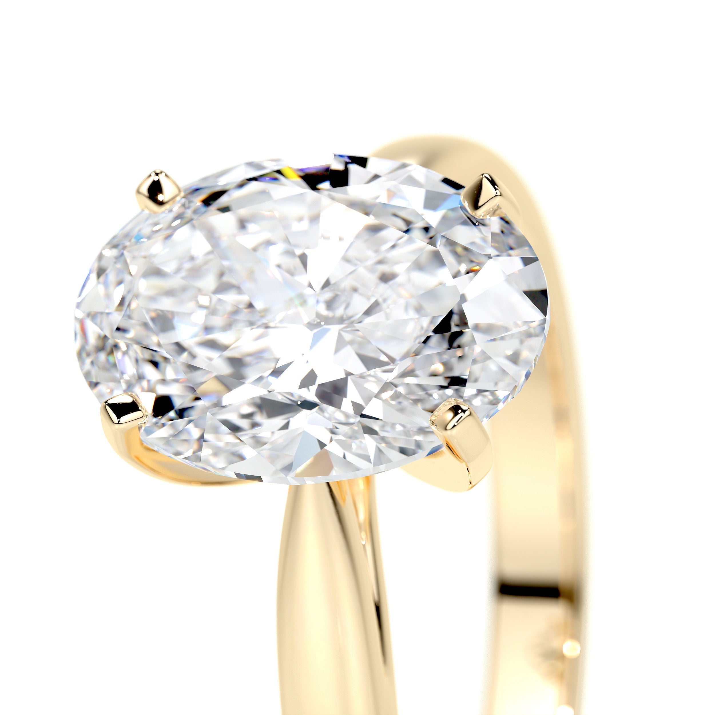 Diana Moissanite Ring - 18K Yellow Gold (RTS)