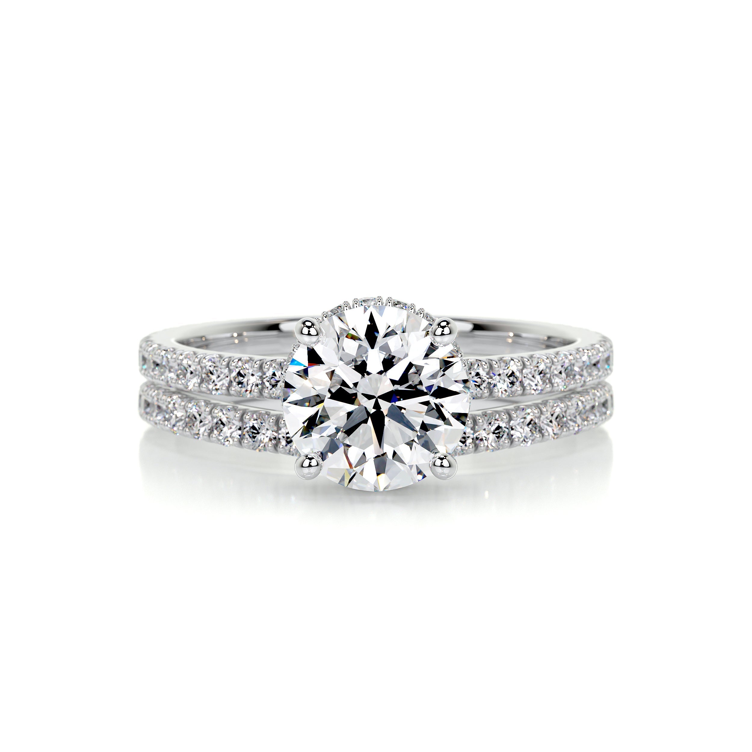 Vivienne Diamond Bridal Set -14K White Gold (RTS)