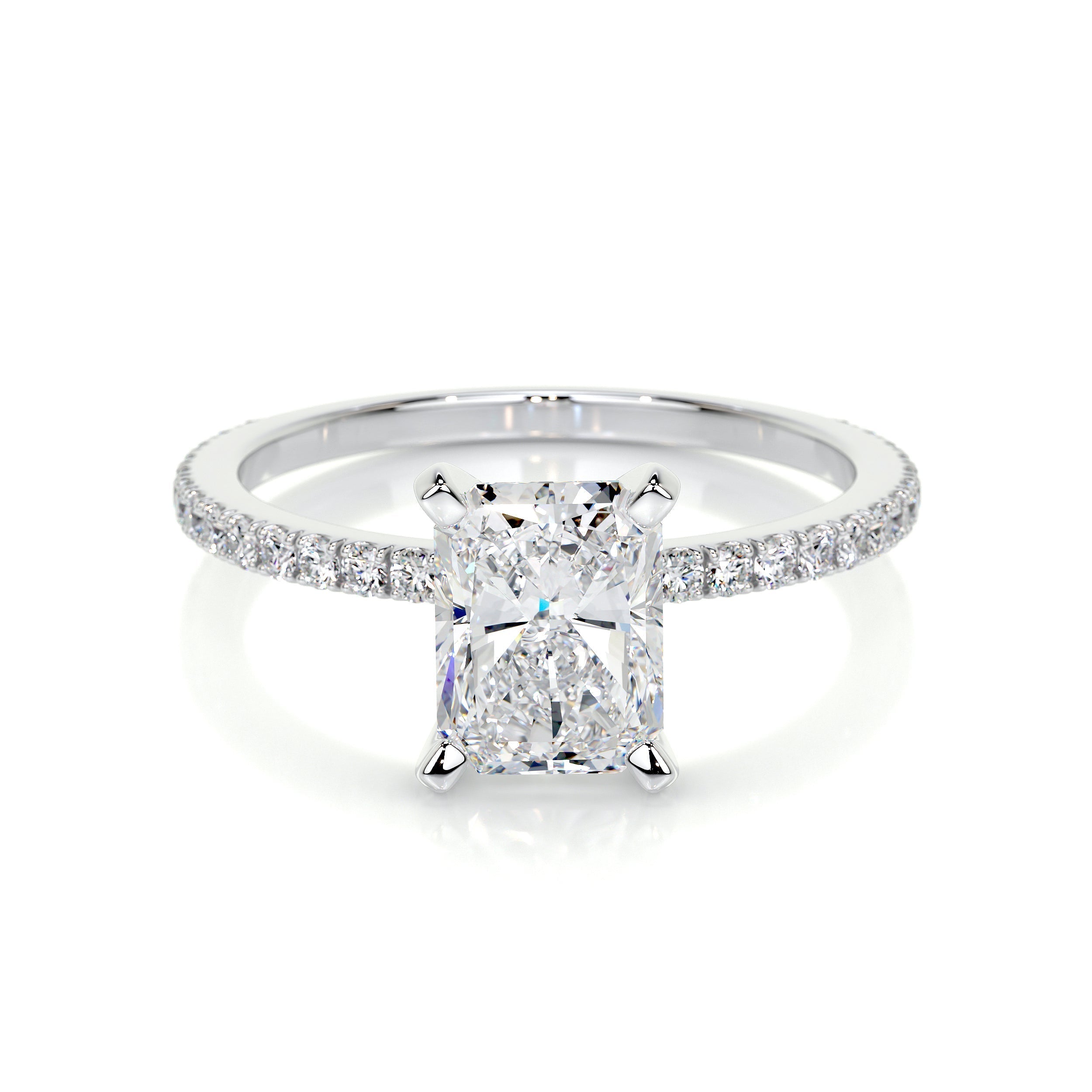 Audrey Lab Grown Diamond Ring   (1.8 Carat) -14K White Gold