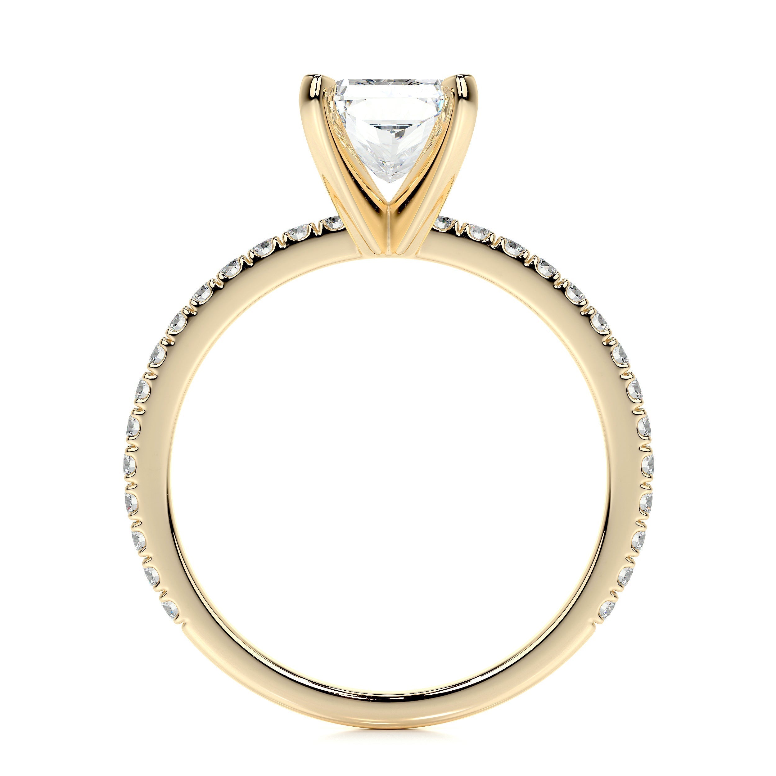 Audrey Lab Grown Diamond Ring   (1.8 Carat) -18K Yellow Gold