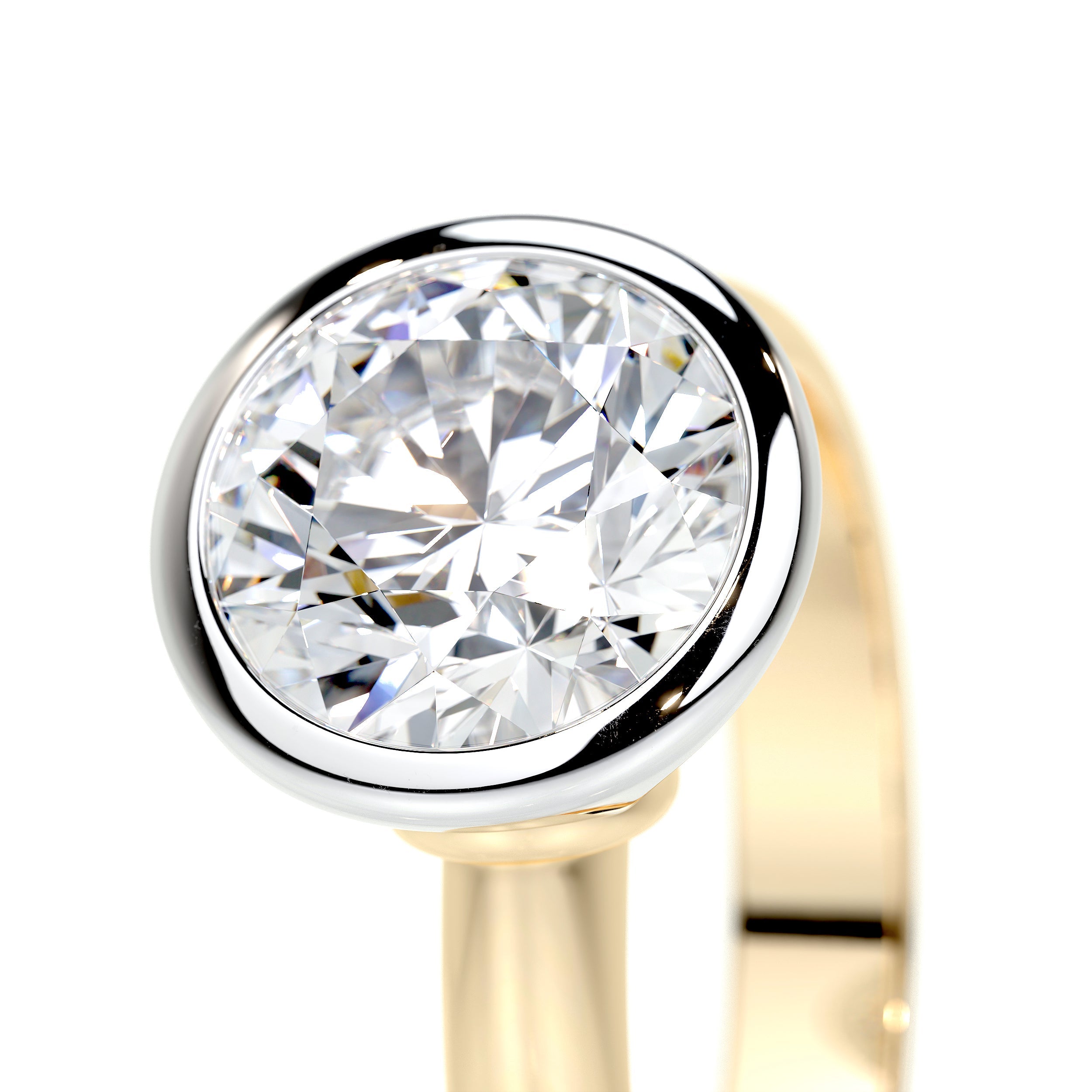 Kaylee Lab Grown Diamond Ring Round -18K Yellow Gold (RTS)