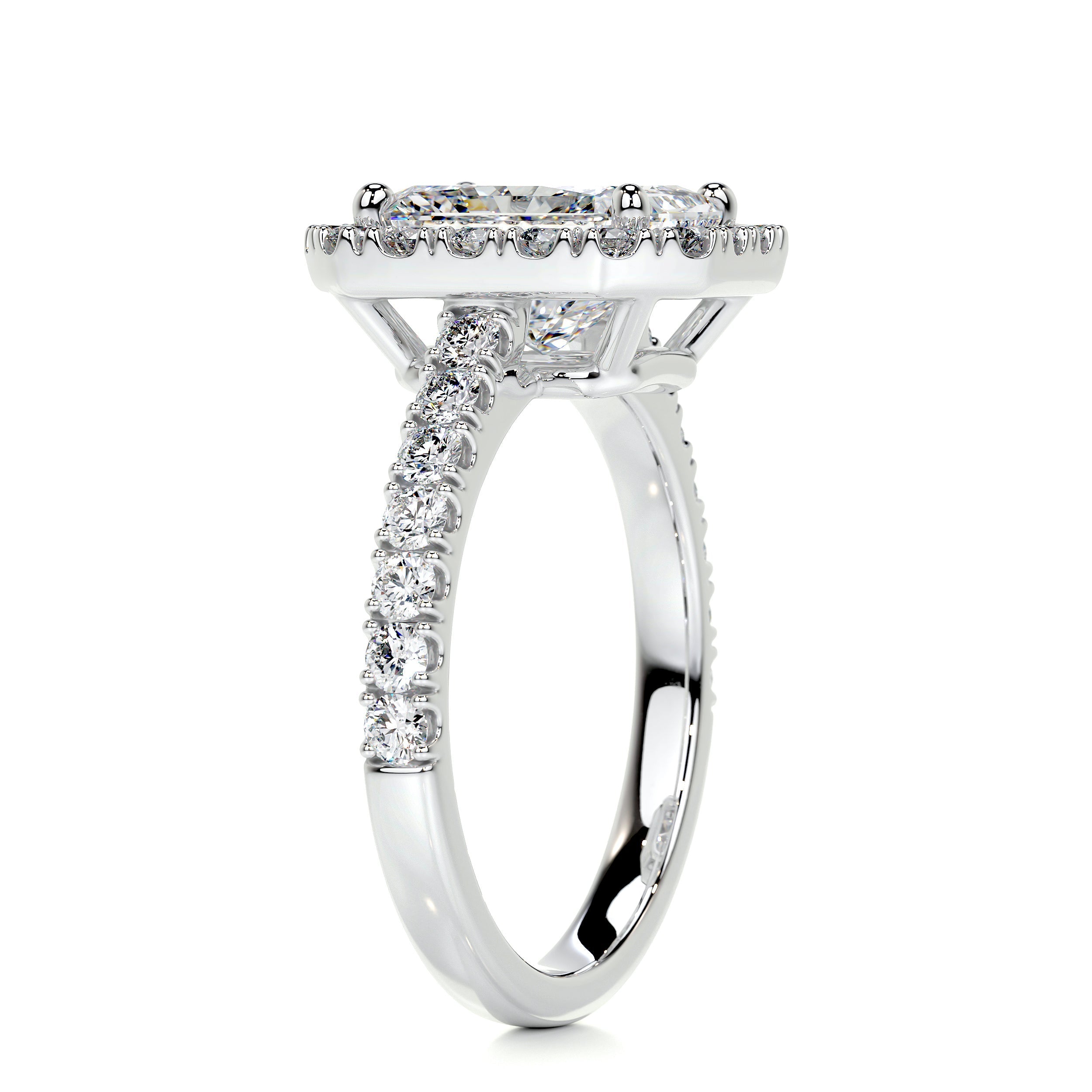 Andrea Diamond Engagement Ring   (2.5 Carat) -18K White Gold (RTS)
