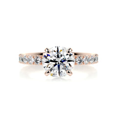 Alison Diamond Engagement Ring -14K Rose Gold - Main Stone 2.02 Carat