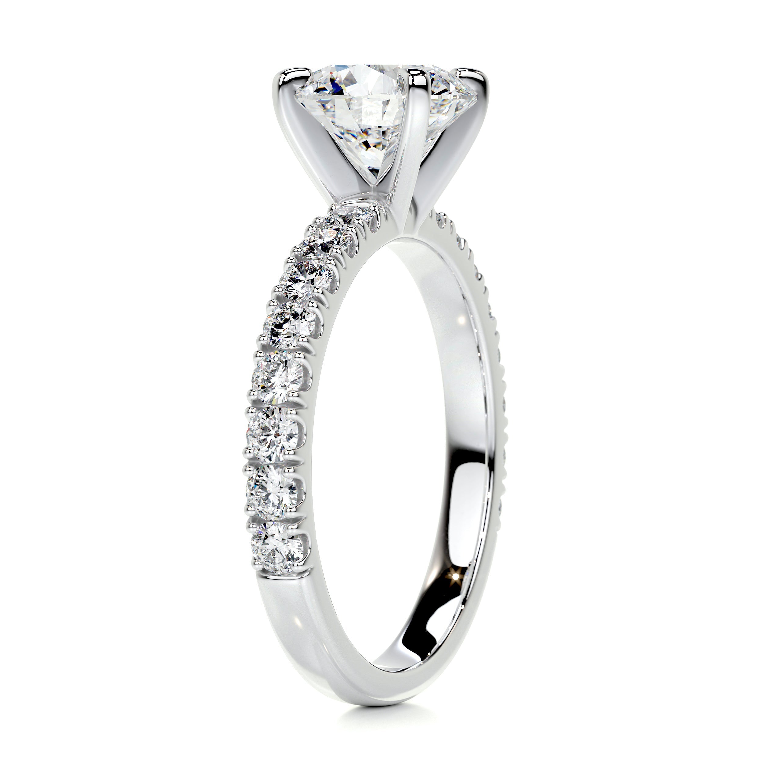 Alison Diamond Engagement Ring -14K White Gold - Main Stone 2.02 Carat