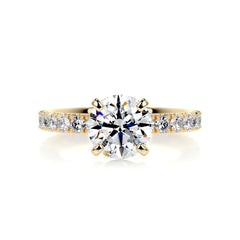 Alison Diamond Engagement Ring -18K Yellow Gold - Main Stone 2.02 Carat