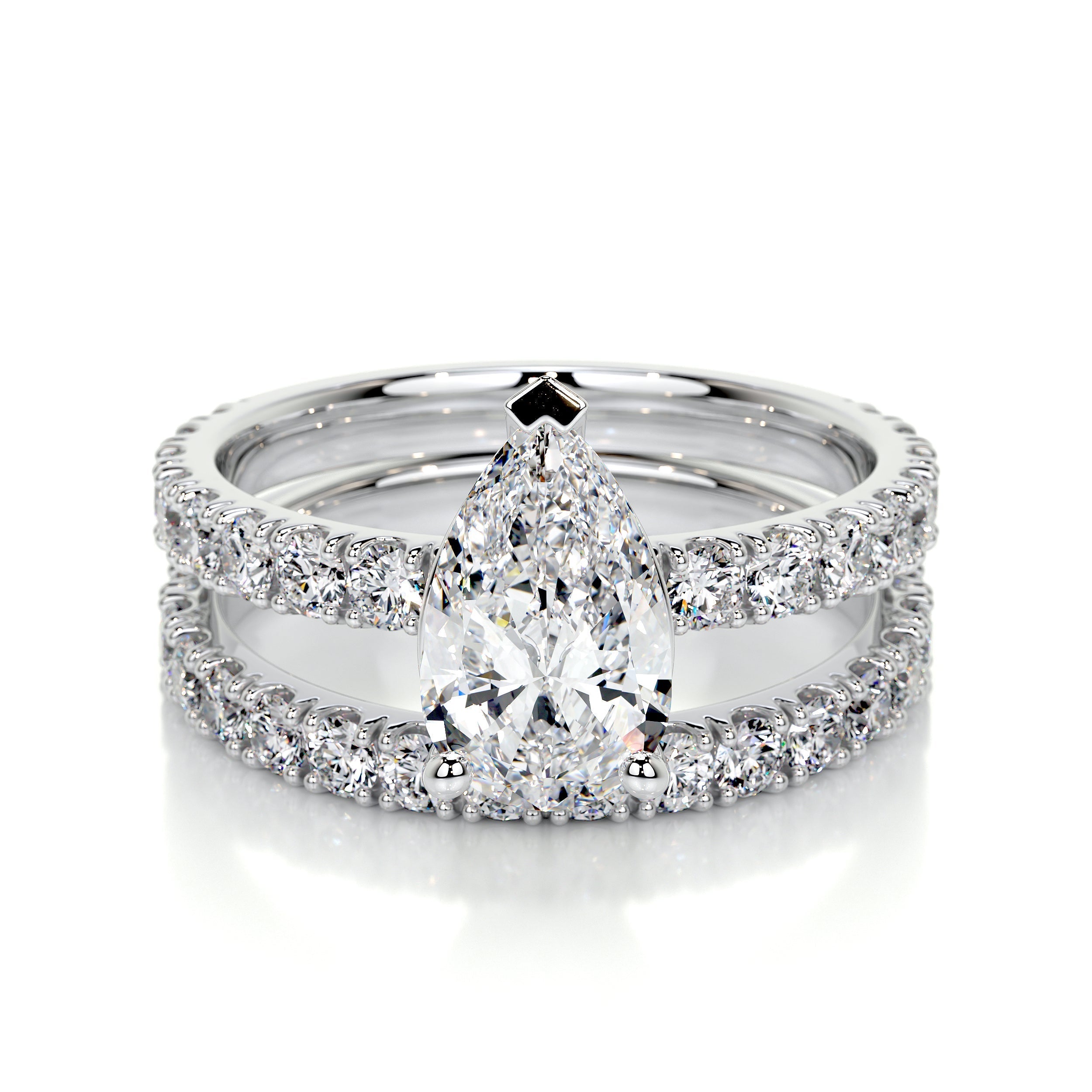 Hailey Lab Grown Diamond Bridal Set   (2.5 Carat) -14K White Gold