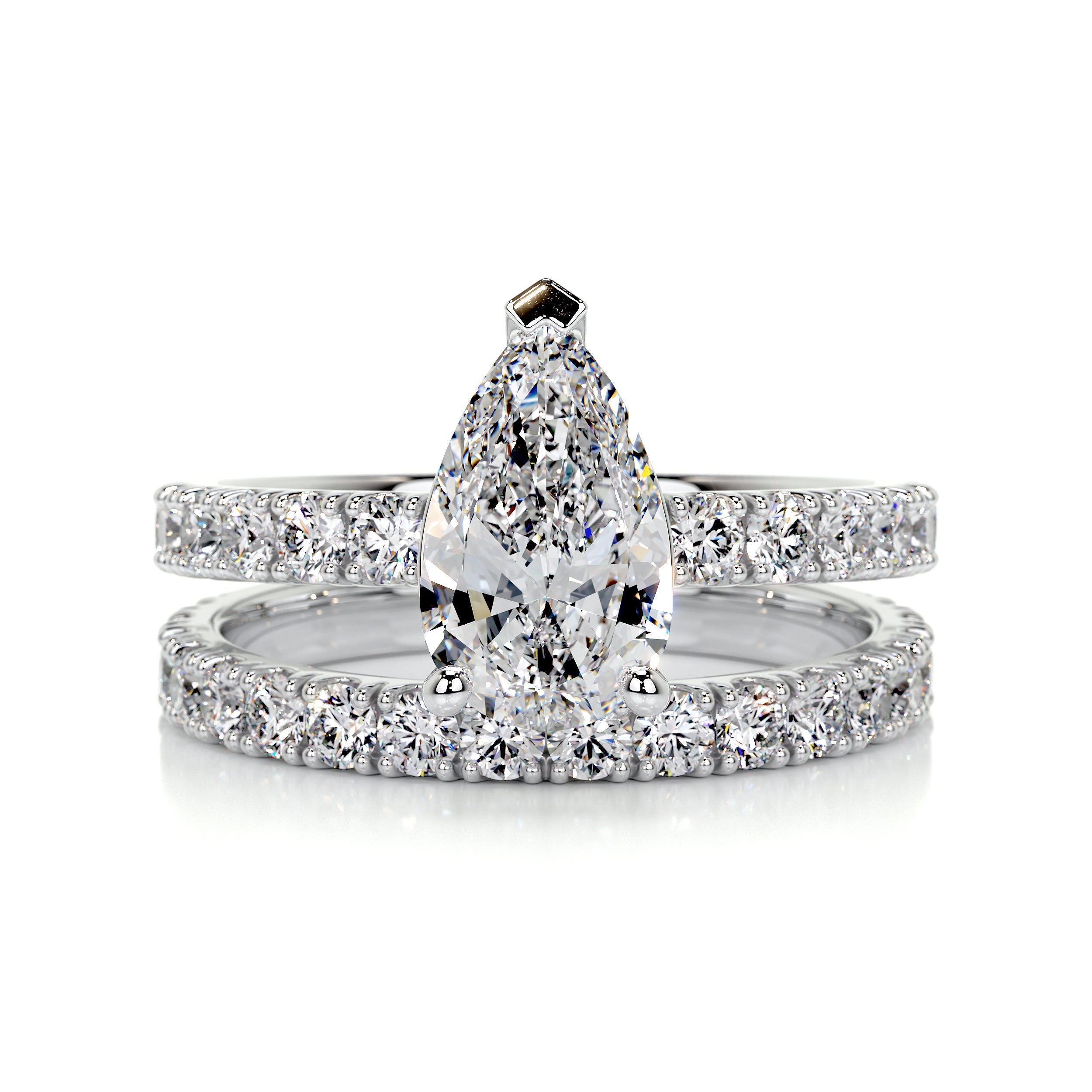 Hailey Diamond Bridal Set -18K White Gold (RTS)