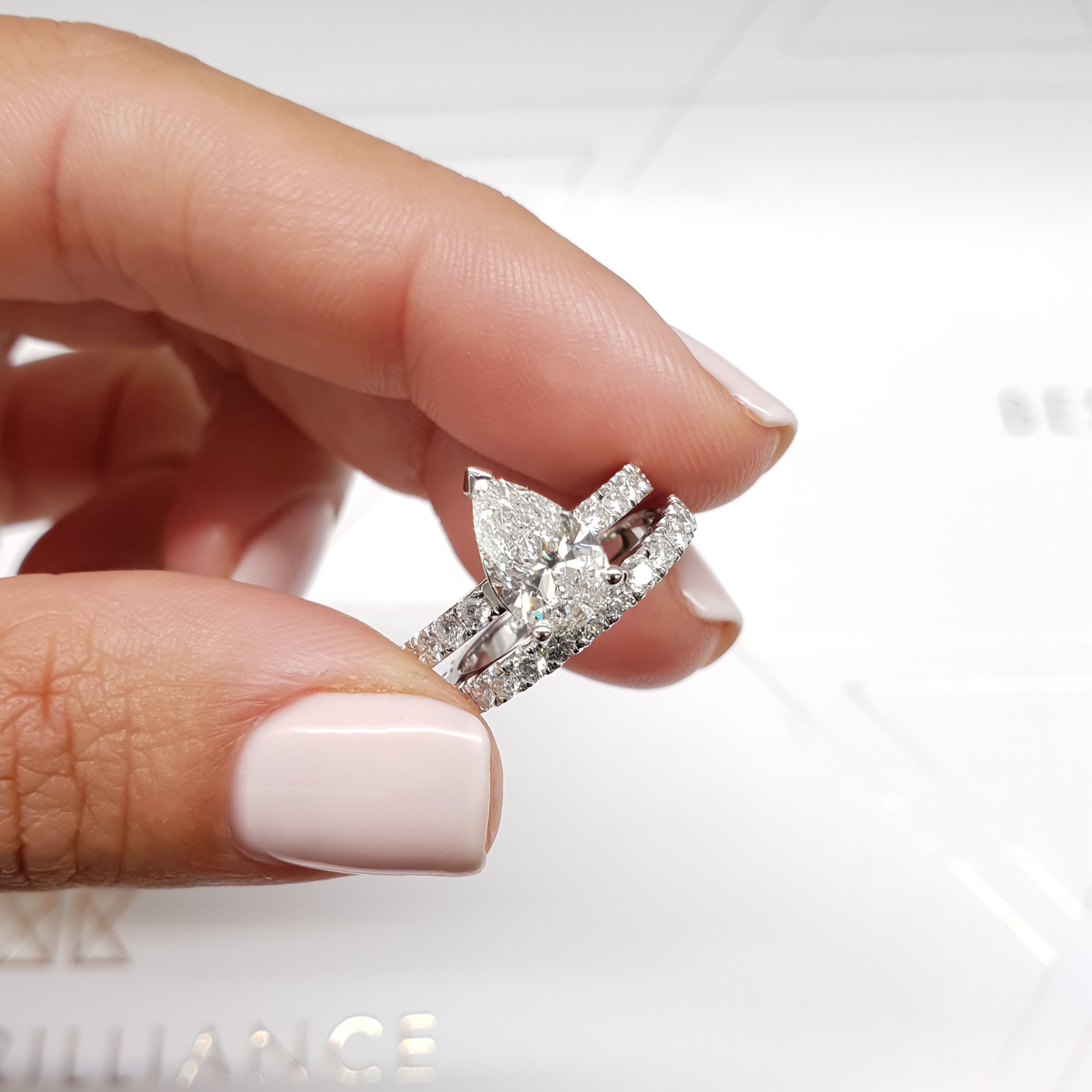 Hailey Lab Grown Diamond Bridal Set   (2.5 Carat) -Platinum