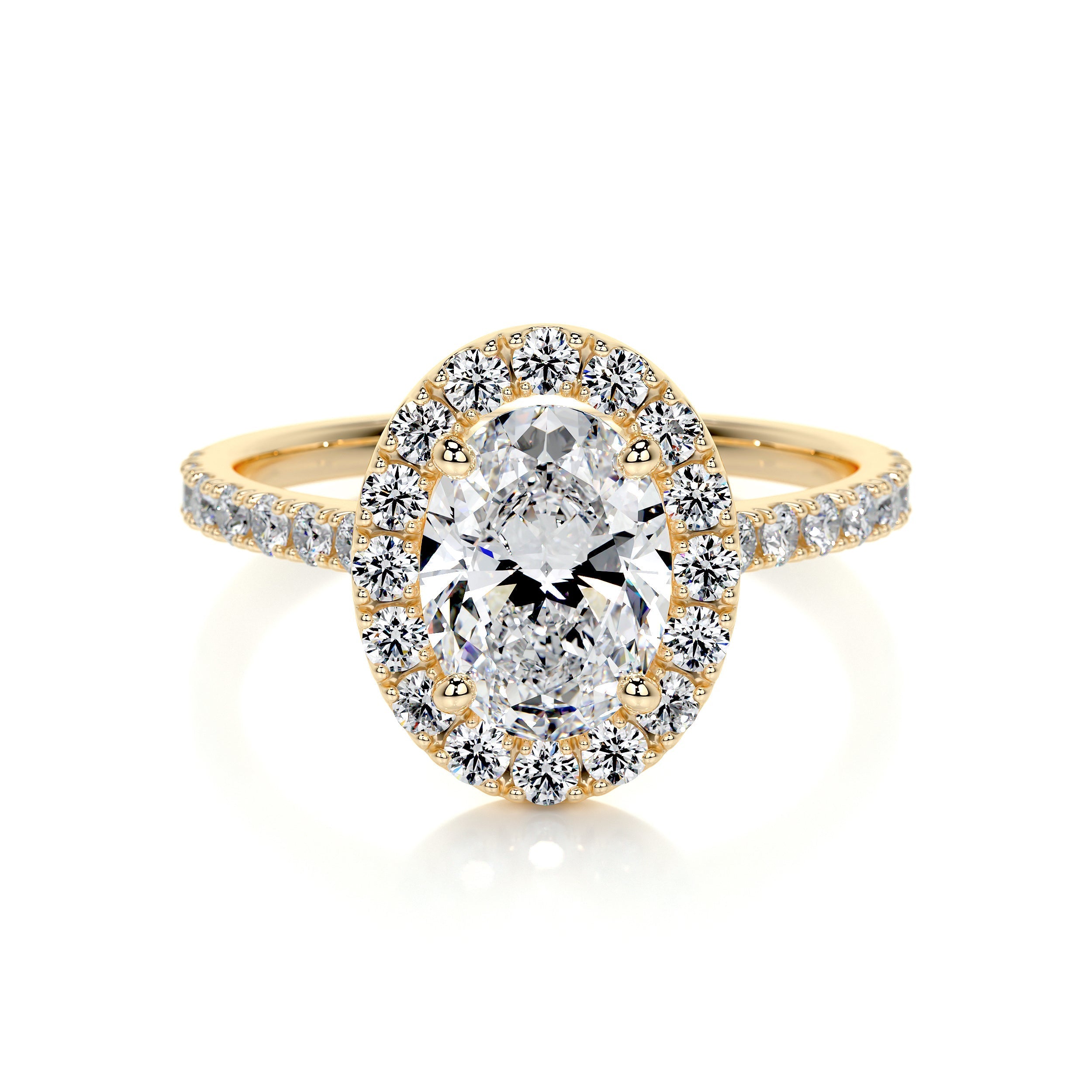 Maria Lab Grown Diamond Ring   (1.3 Carat) - 18K Yellow Gold