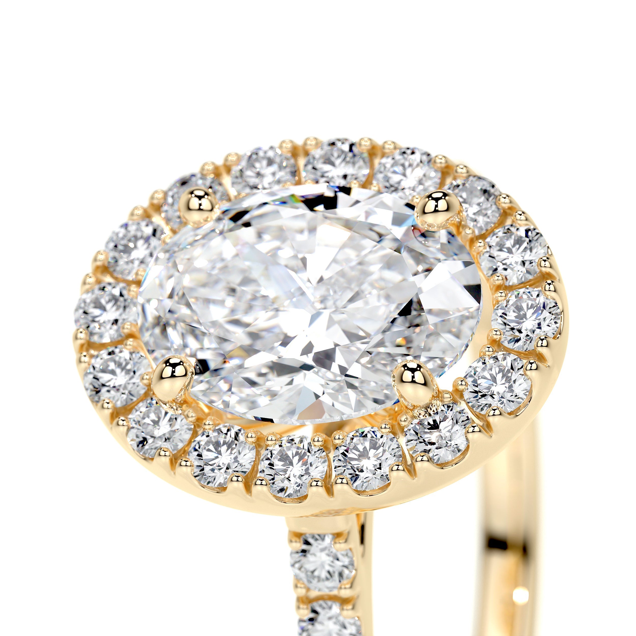 Maria Lab Grown Diamond Ring   (1.3 Carat) - 18K Yellow Gold