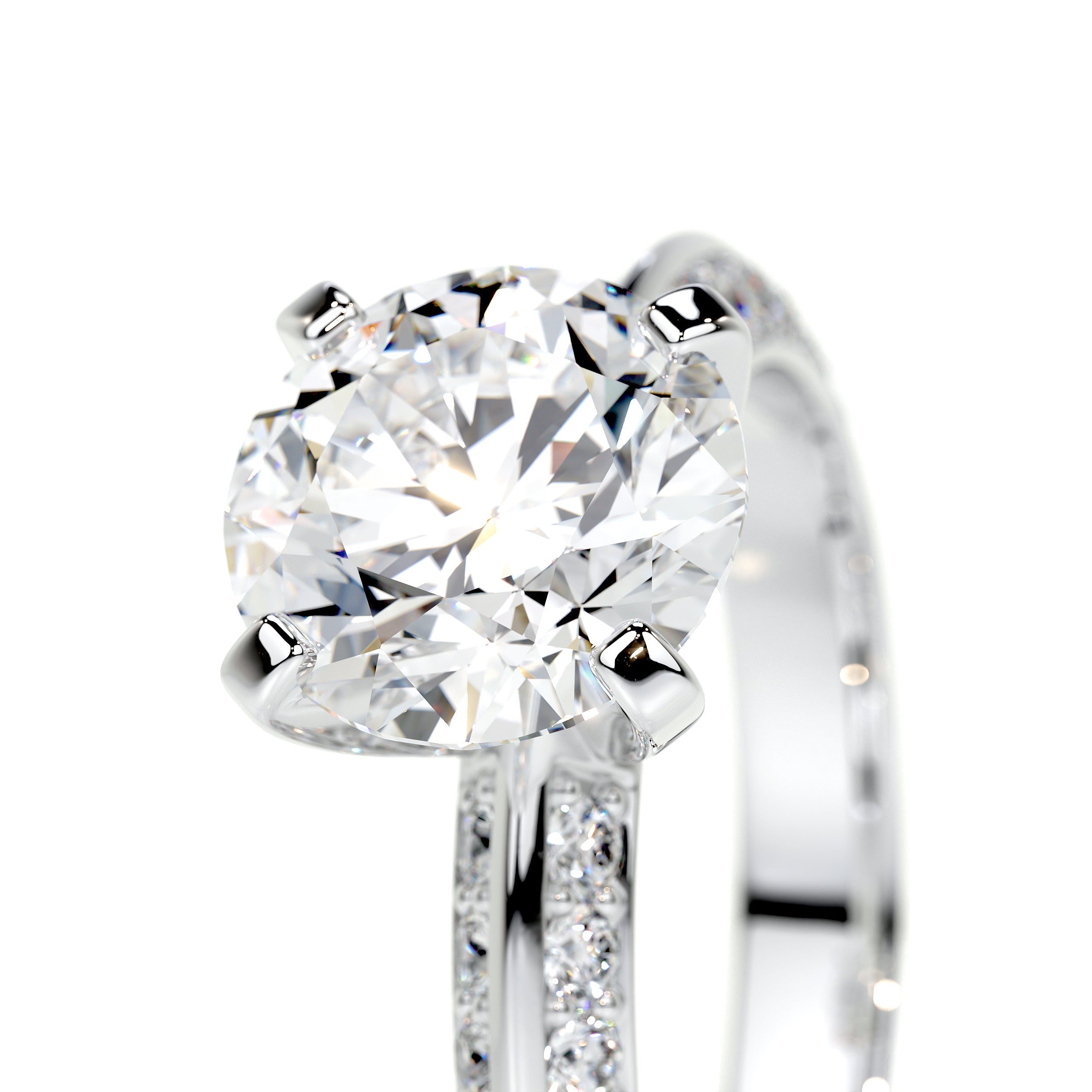 Ariana Lab Grown Diamond Ring   (2.3 Carat) -14K White Gold