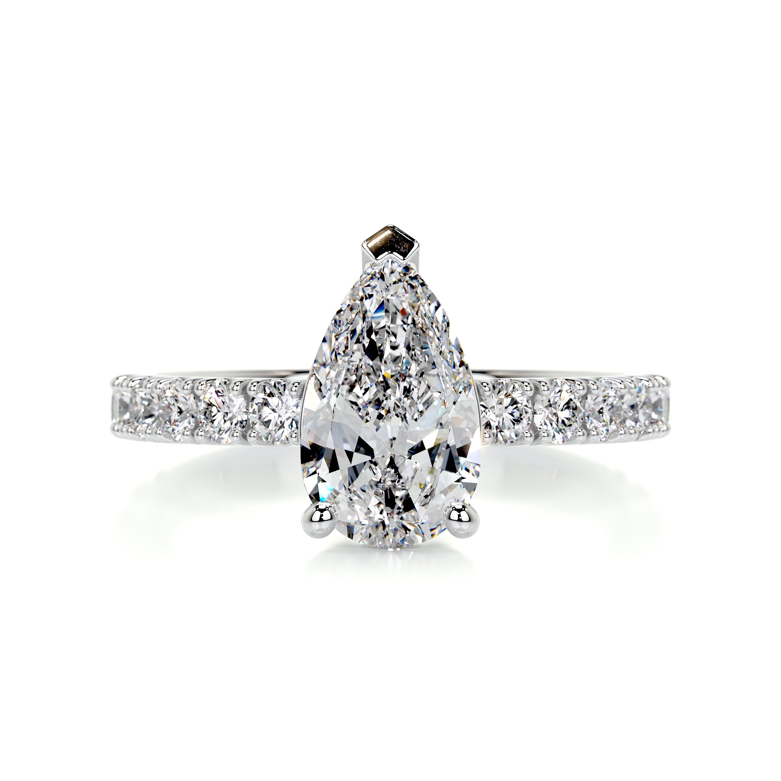 Hailey Diamond Engagement Ring -18K White Gold (RTS)