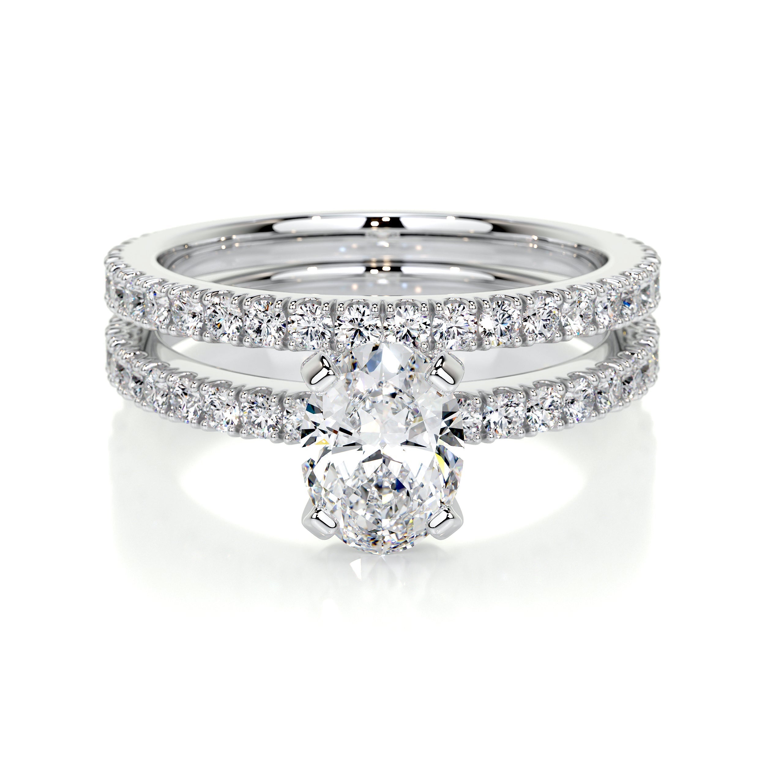 Stephanie Lab Grown Diamond Bridal Set   (1.5 Carat) -14K White Gold (RTS)