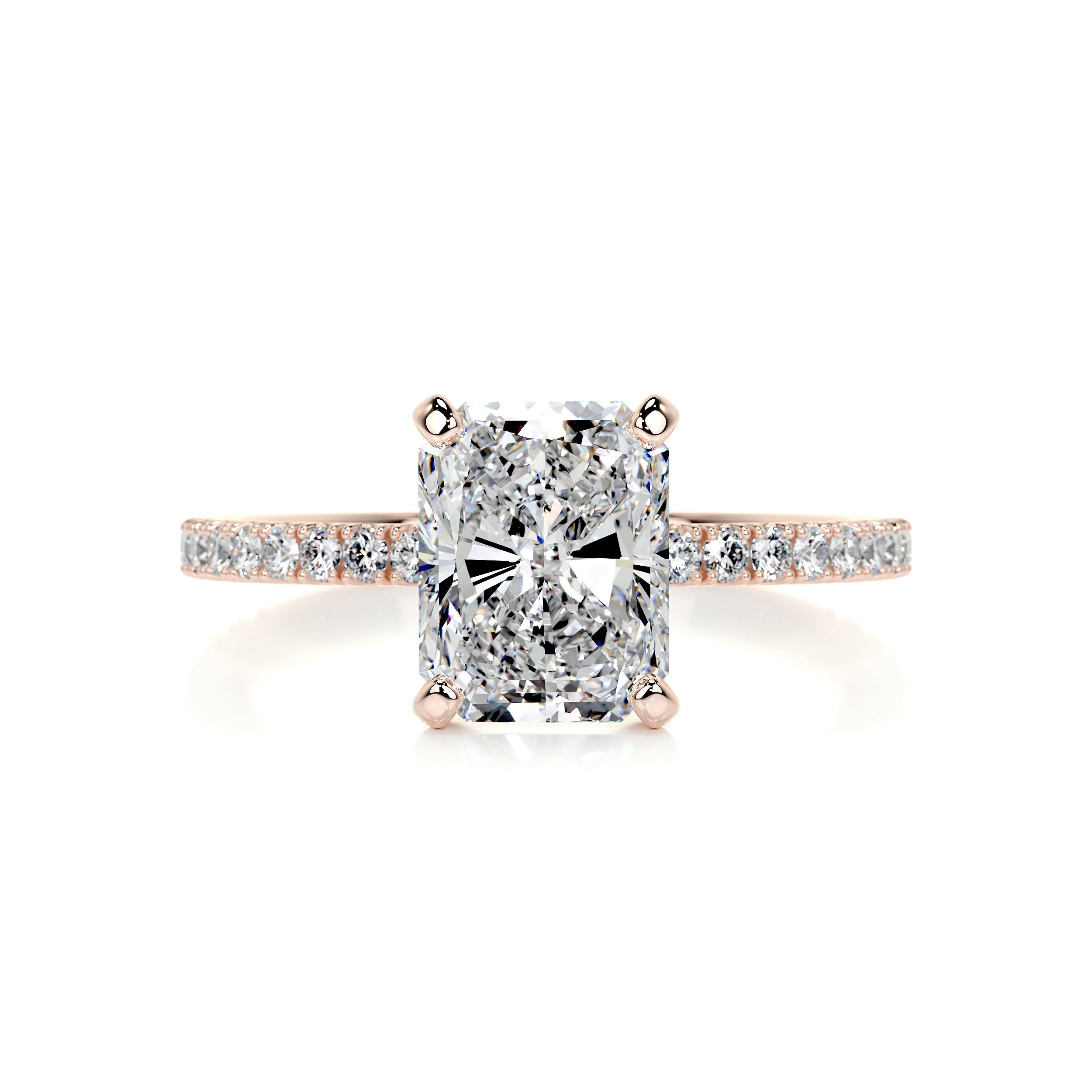 Audrey Diamond Engagement Ring -14K Rose Gold - Main Stone 2 Carat