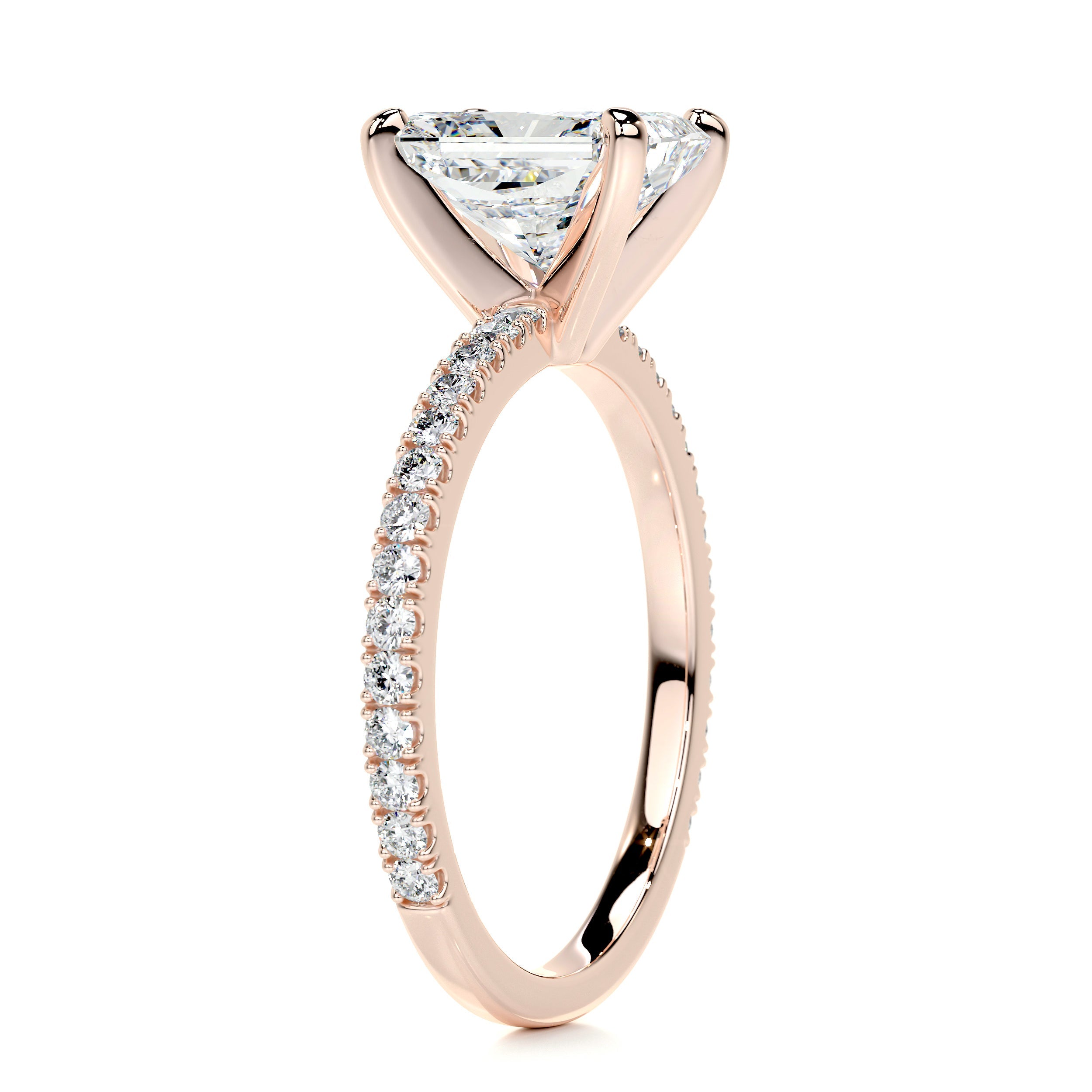 Audrey Diamond Engagement Ring -14K Rose Gold - Main Stone 2 Carat