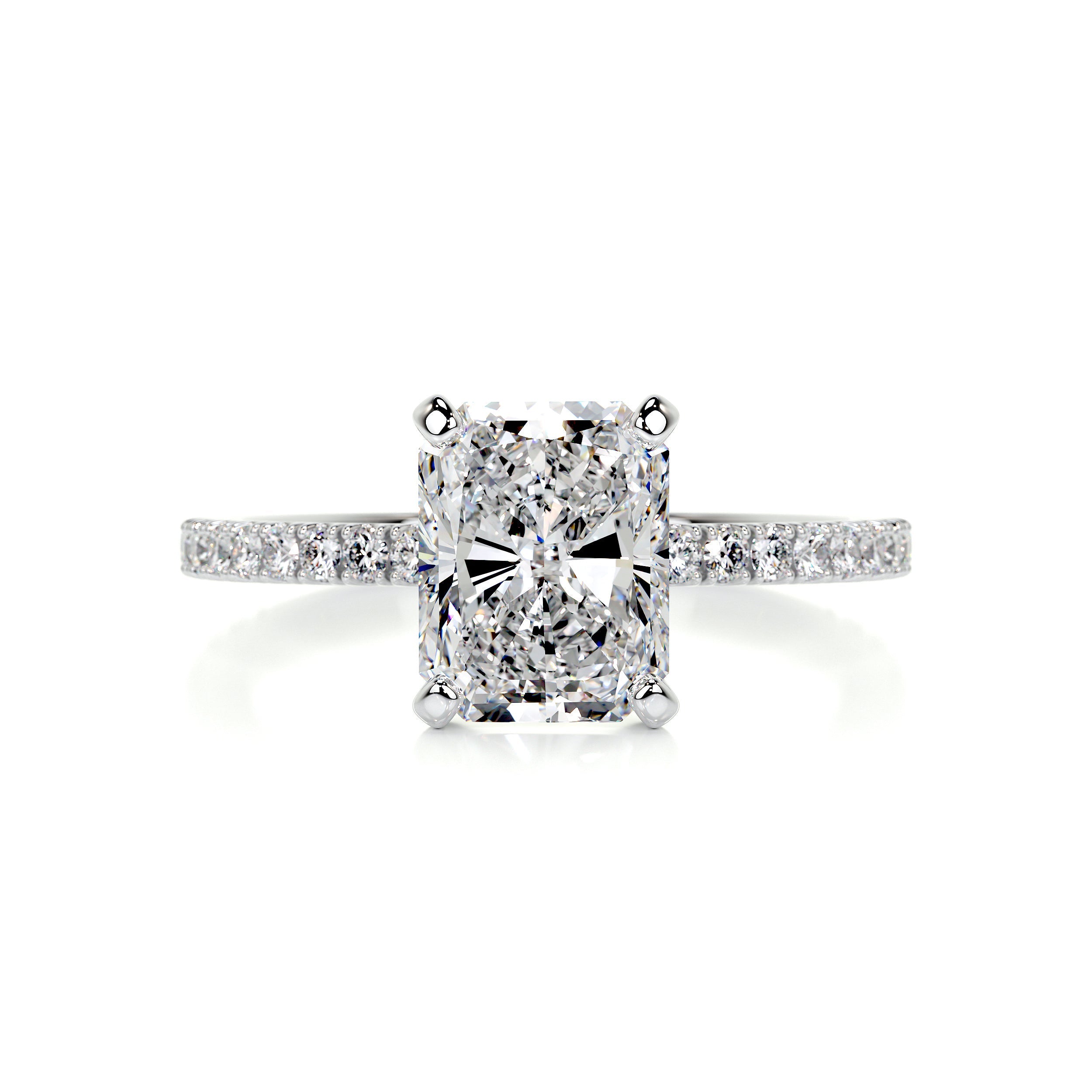 Audrey Diamond Engagement Ring -14K White Gold - Main Stone 2 Carat