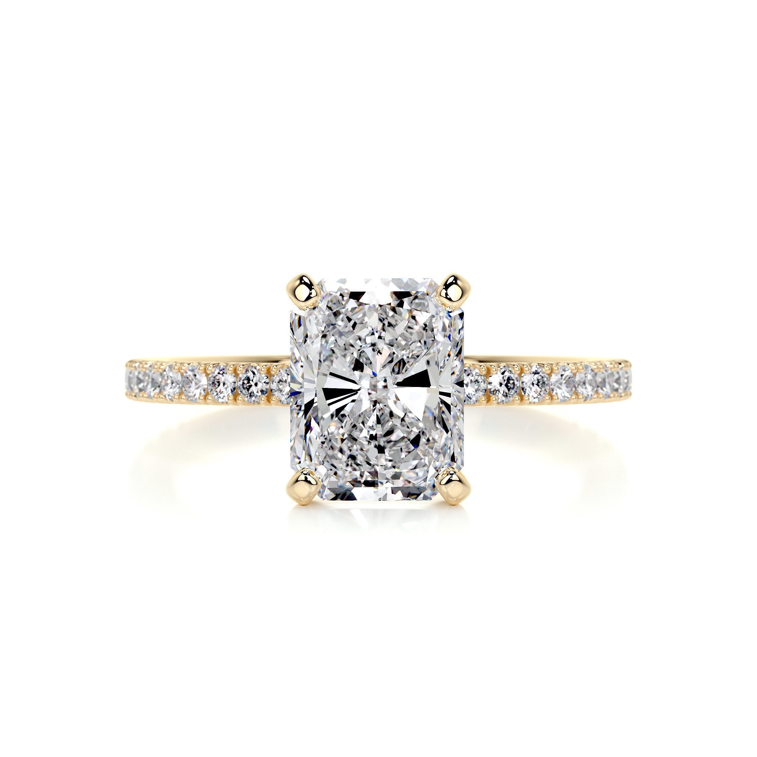 Audrey Diamond Engagement Ring -18K Yellow Gold - Main Stone 2 Carat