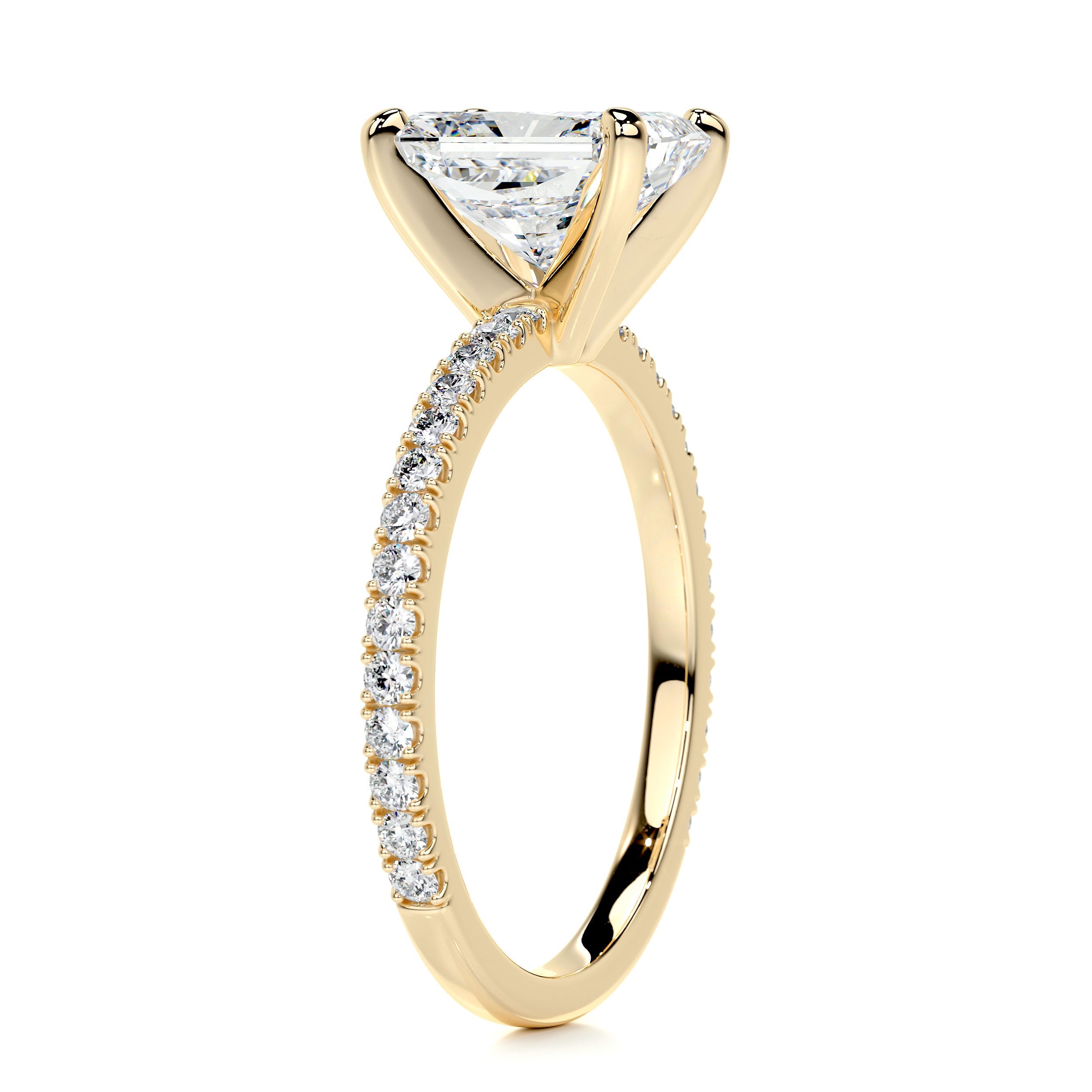 Audrey Diamond Engagement Ring -18K Yellow Gold - Main Stone 2 Carat