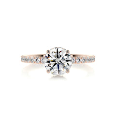 Vivienne Diamond Engagement Ring -14K Rose Gold - Main Stone 2.02 Carat