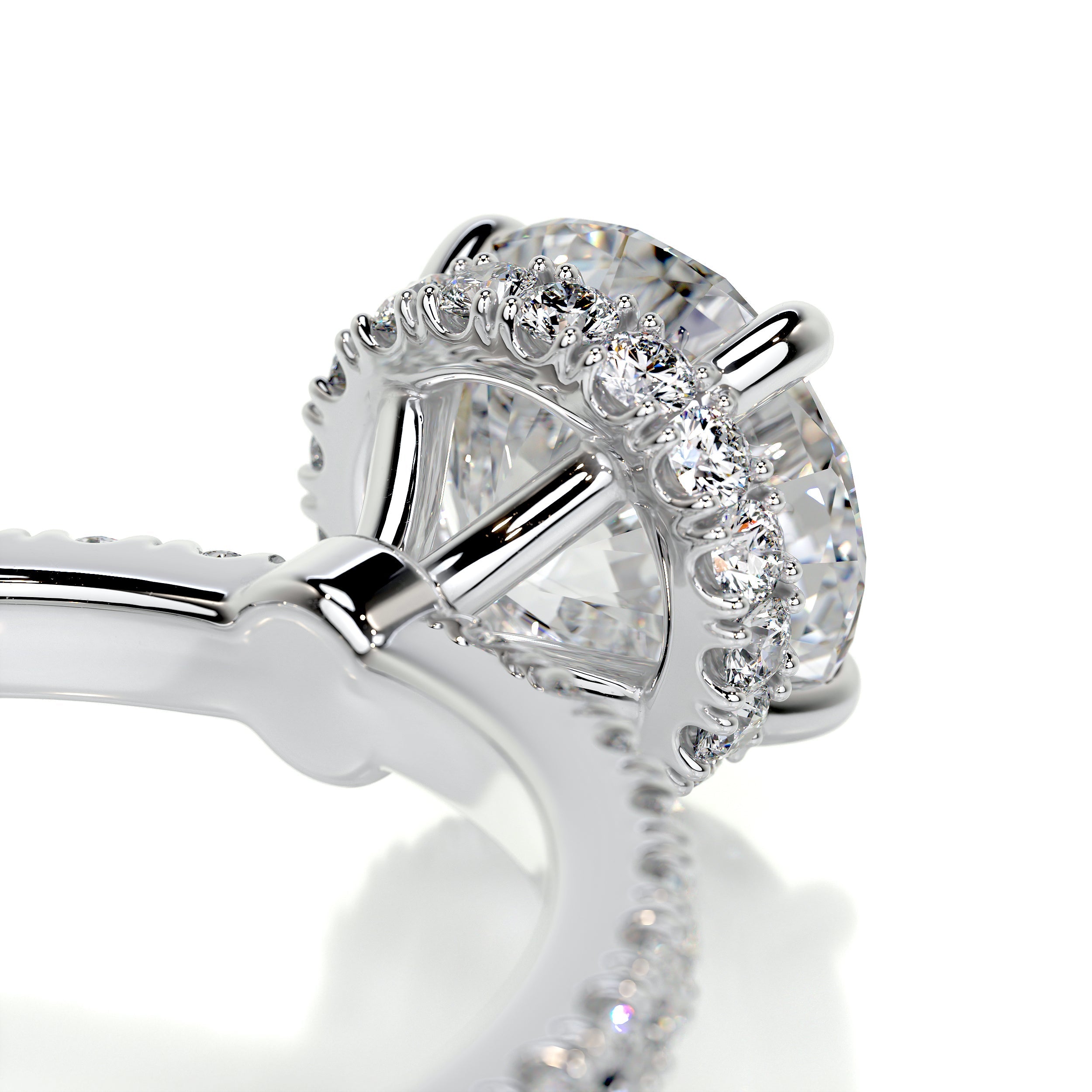 Vivienne Diamond Engagement Ring -18K White Gold - Main Stone 2.02 Carat