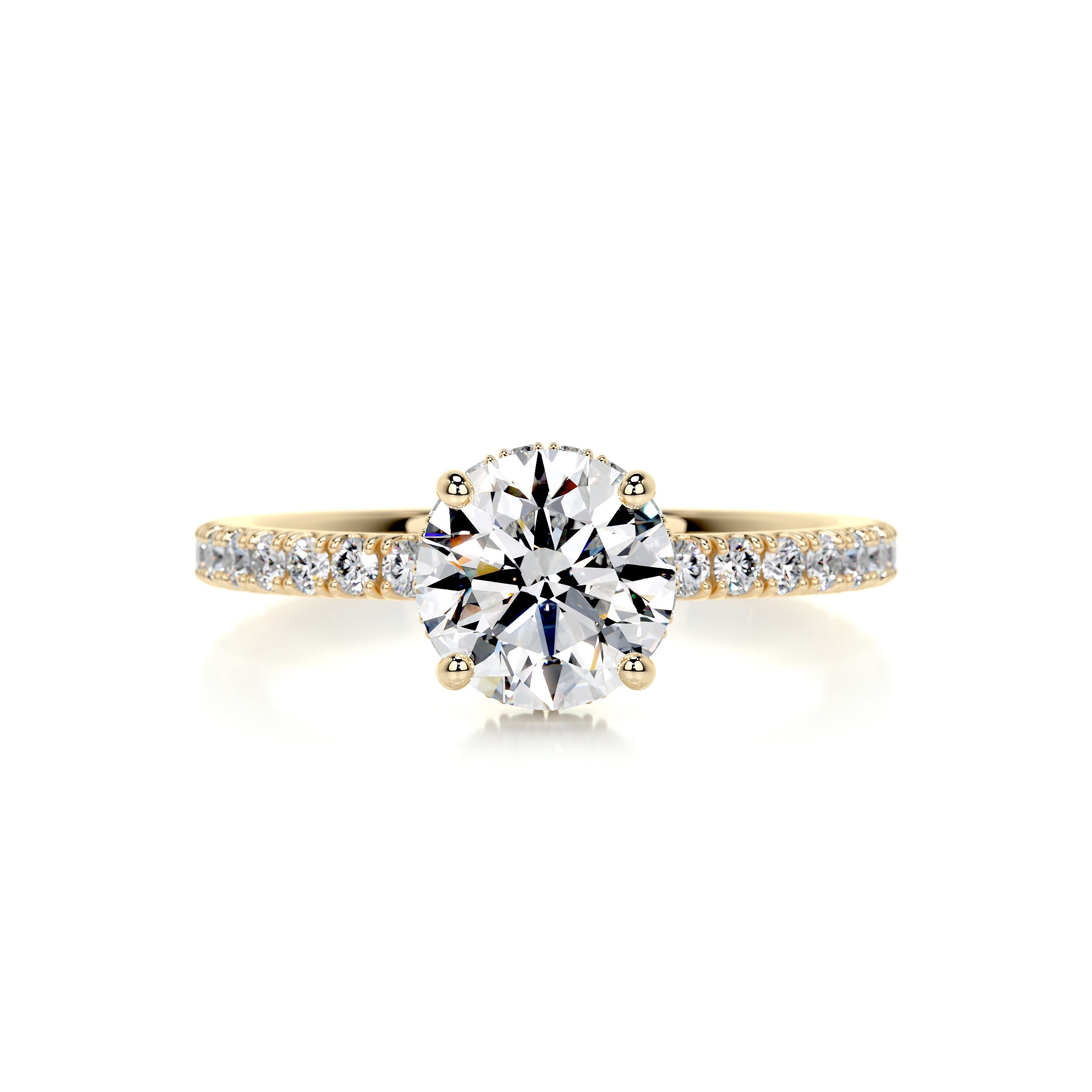 Vivienne Diamond Engagement Ring -18K Yellow Gold - Main Stone 2.02 Carat
