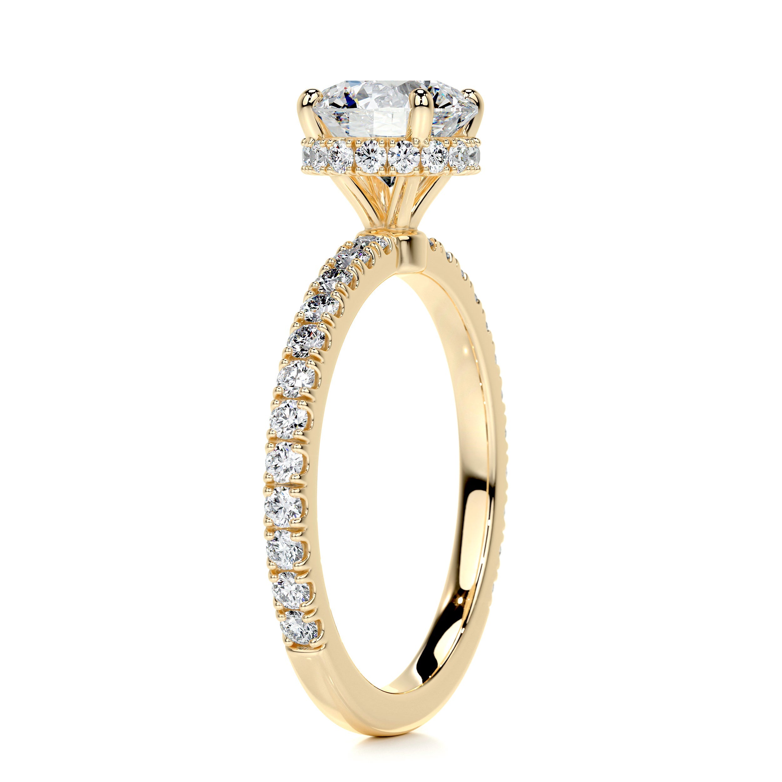 Vivienne Diamond Engagement Ring -18K Yellow Gold - Main Stone 2.02 Carat