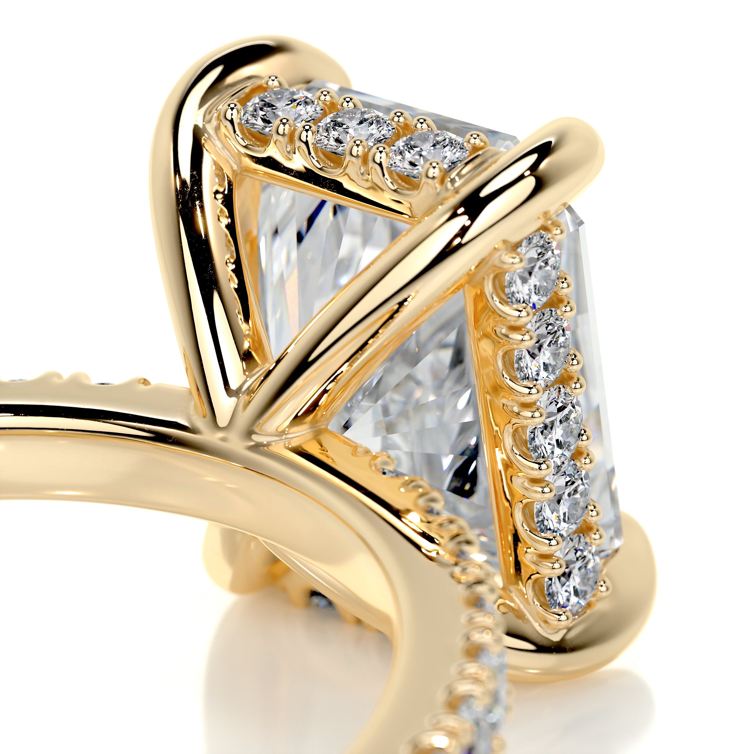 Luna Diamond Engagement Ring - 18K Yellow Gold