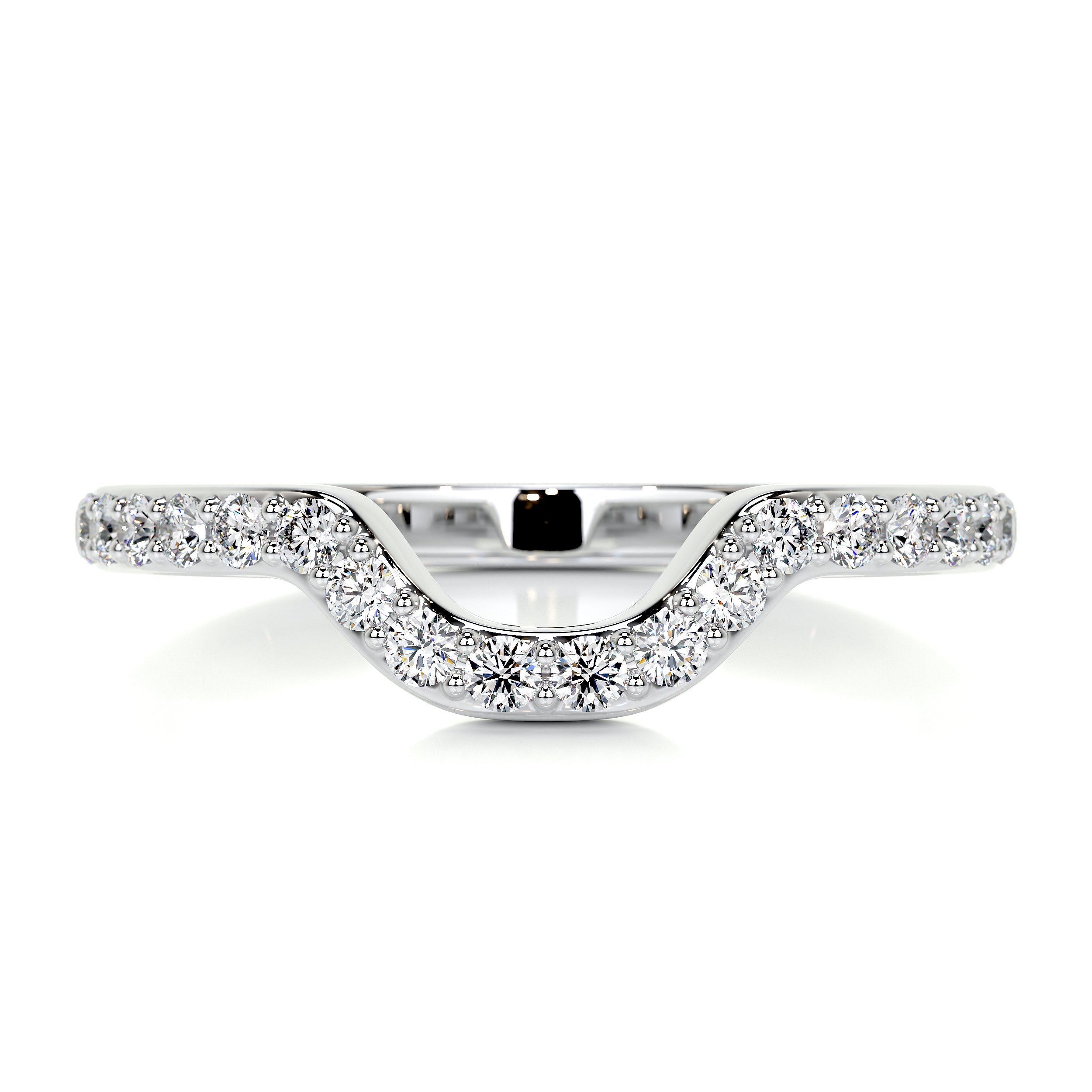 Nina Diamond Wedding Ring   (0.2 Carat) -14K White Gold (RTS)