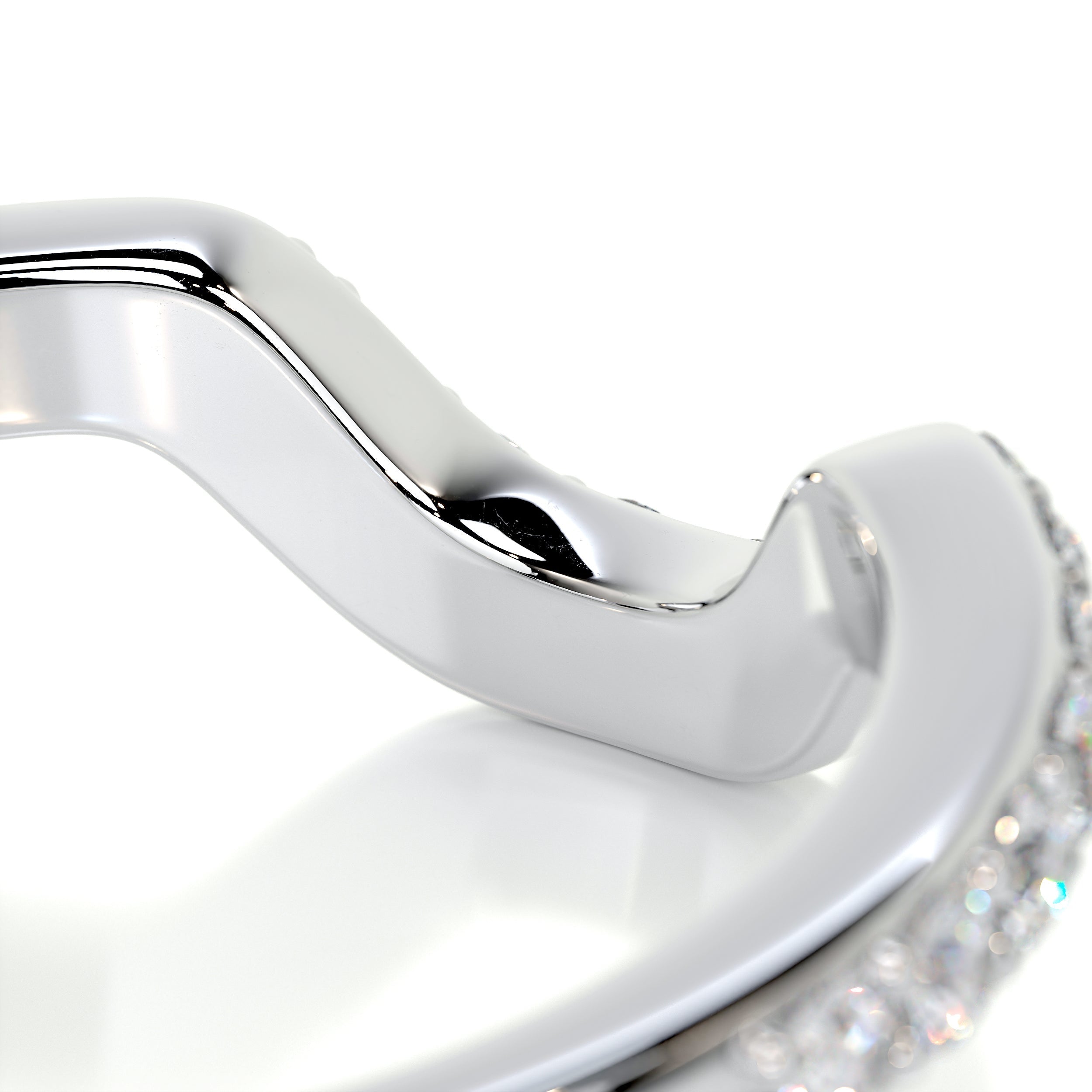 Nina Diamond Wedding Ring   (0.2 Carat) -18K White Gold (RTS)