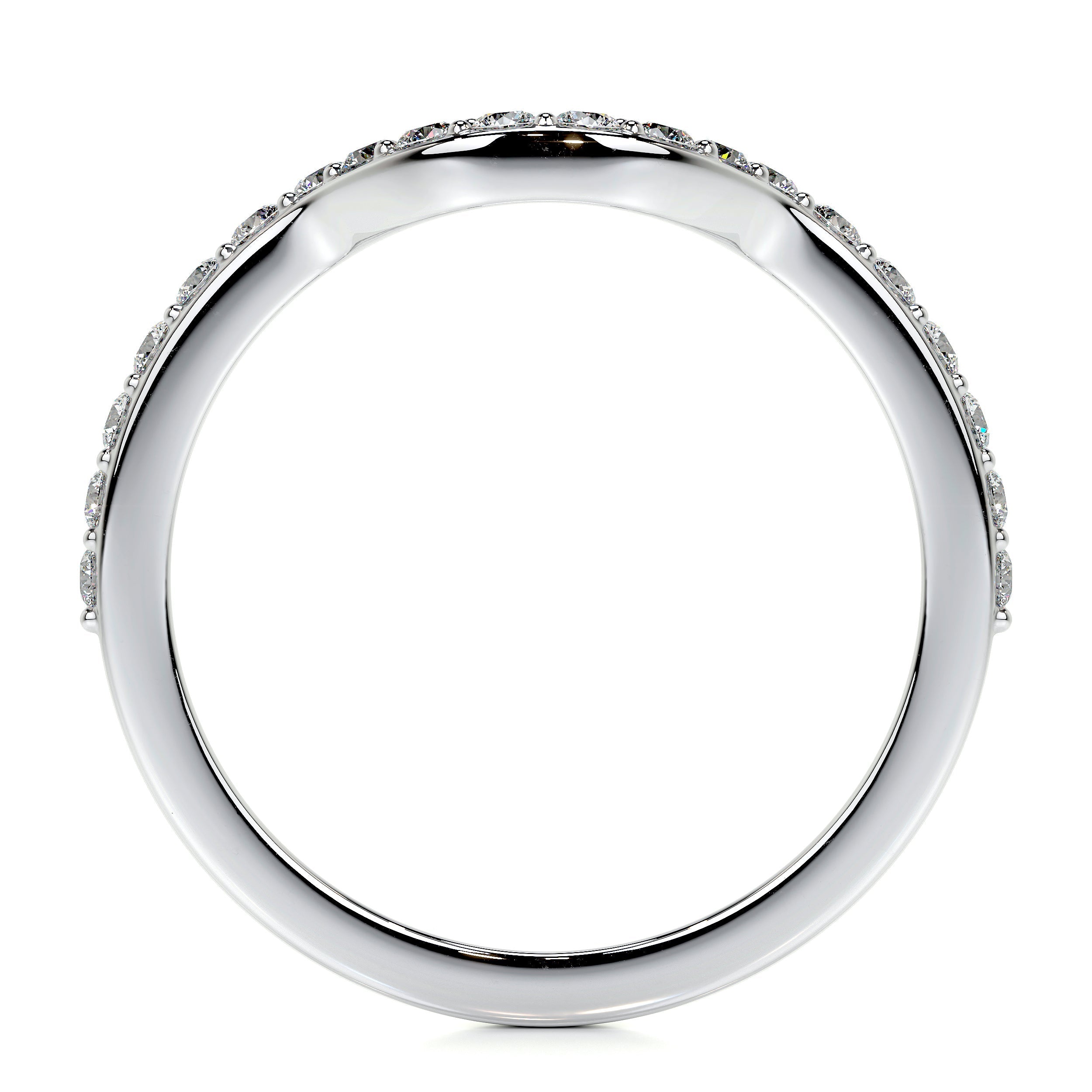 Nina Lab Grown Diamond Wedding Ring   (0.2 Carat) -14K White Gold (RTS)