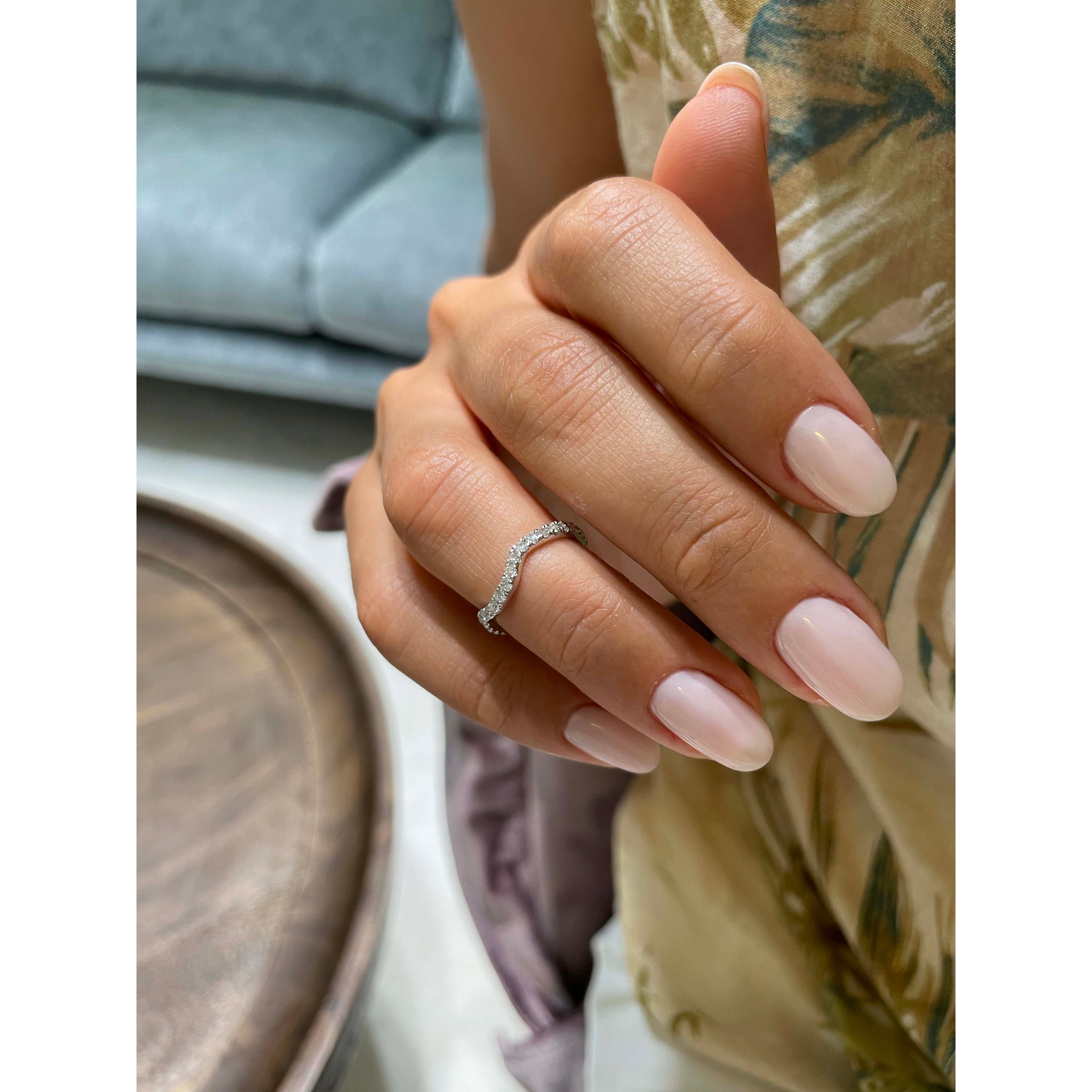 Nina Lab Grown Diamond Wedding Ring (0.2 Carat) -14K White Gold (RTS)