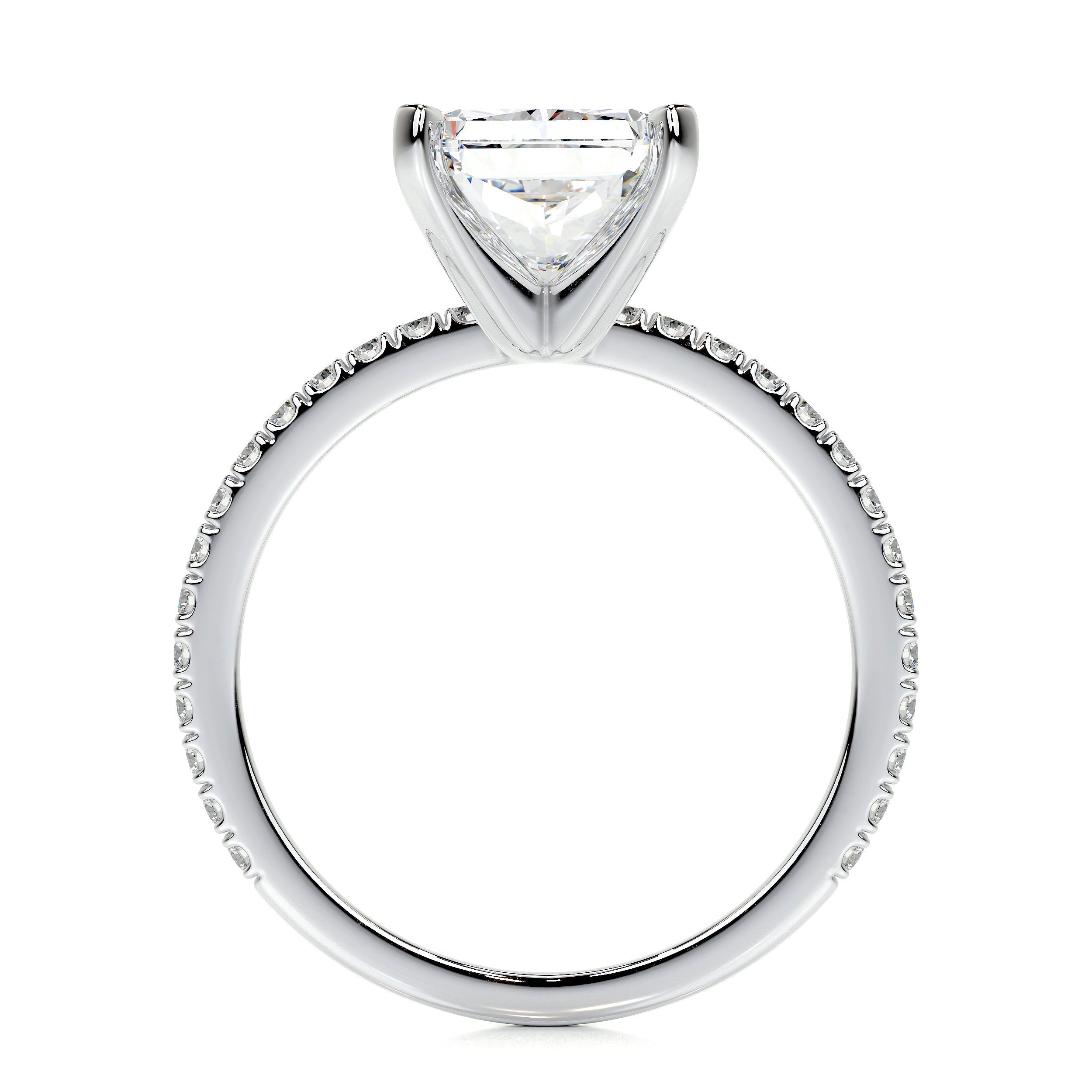 Audrey Lab Grown Diamond Ring   (3.5 Carat) -14K White Gold