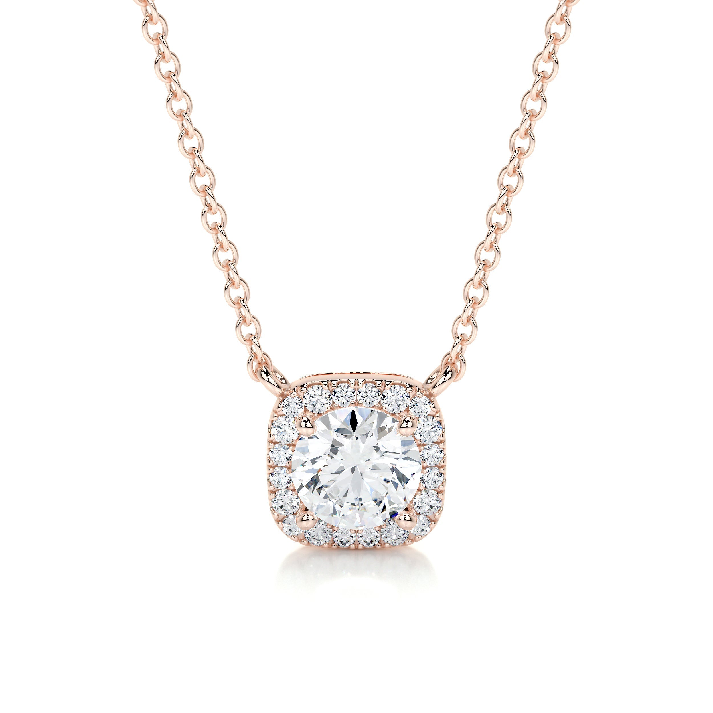 Petit Claudia Lab Grown Diamond Pendant -14K Rose Gold