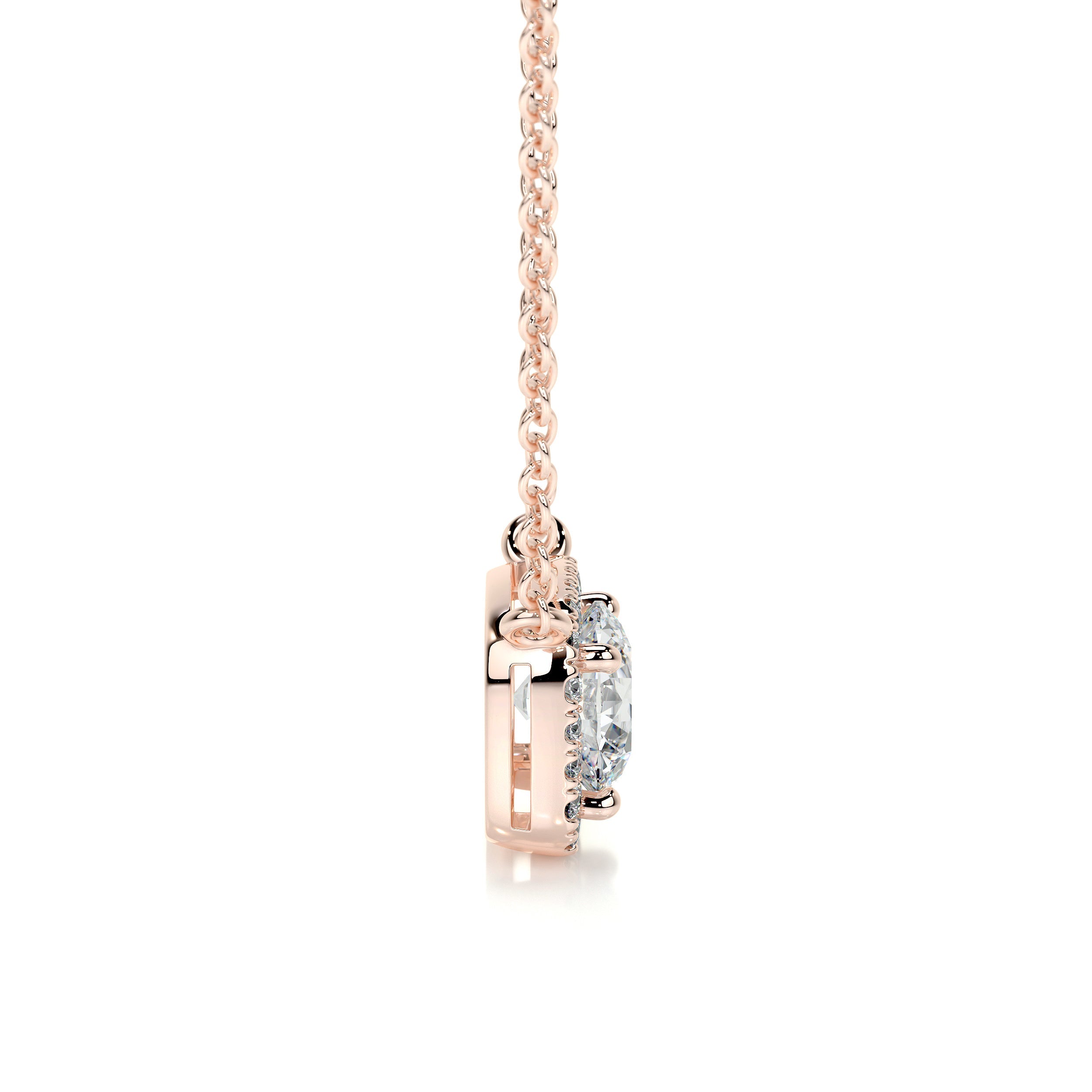 Petit Claudia Lab Grown Diamond Pendant -14K Rose Gold