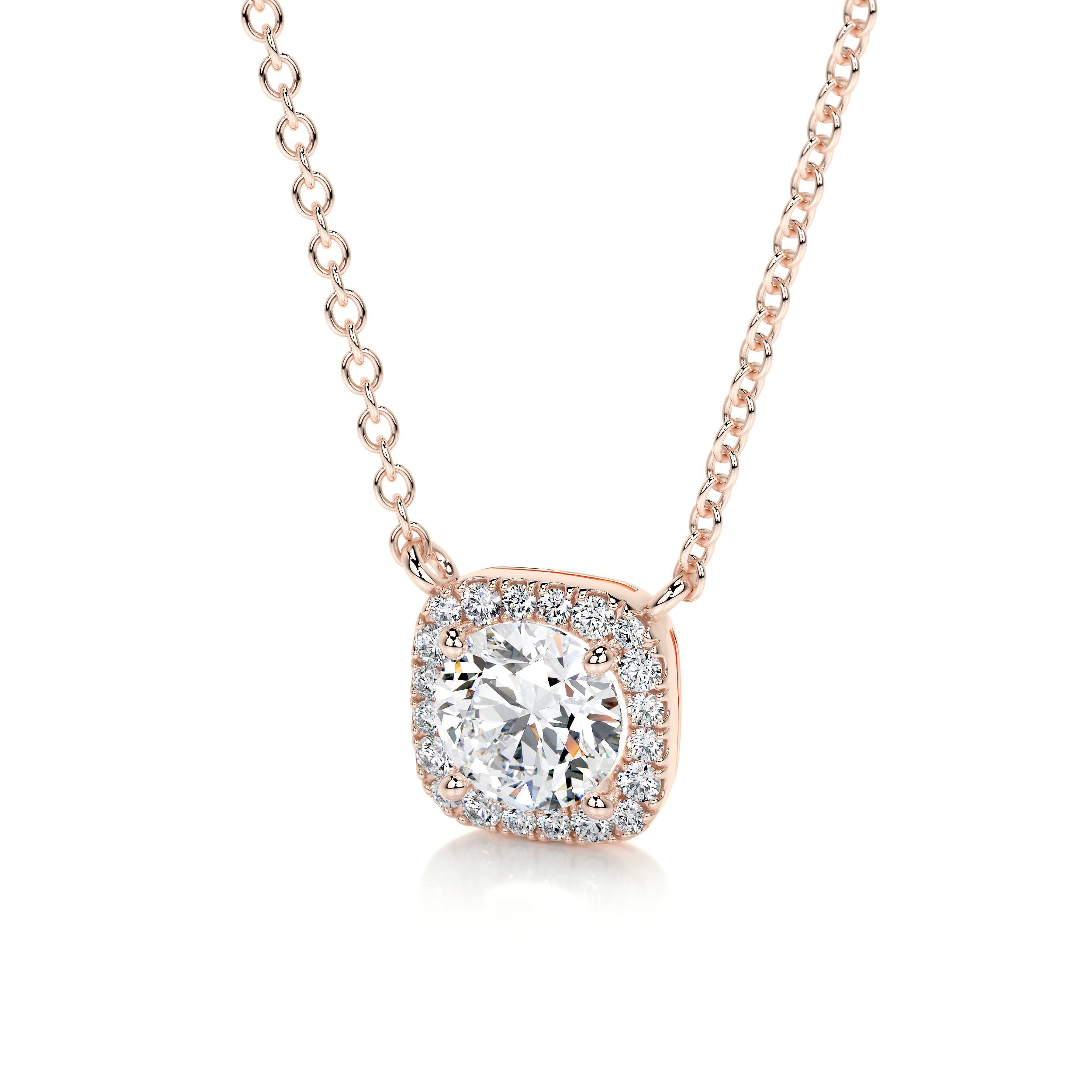 Petit Claudia Lab Grown Diamond Pendant -14K Rose Gold