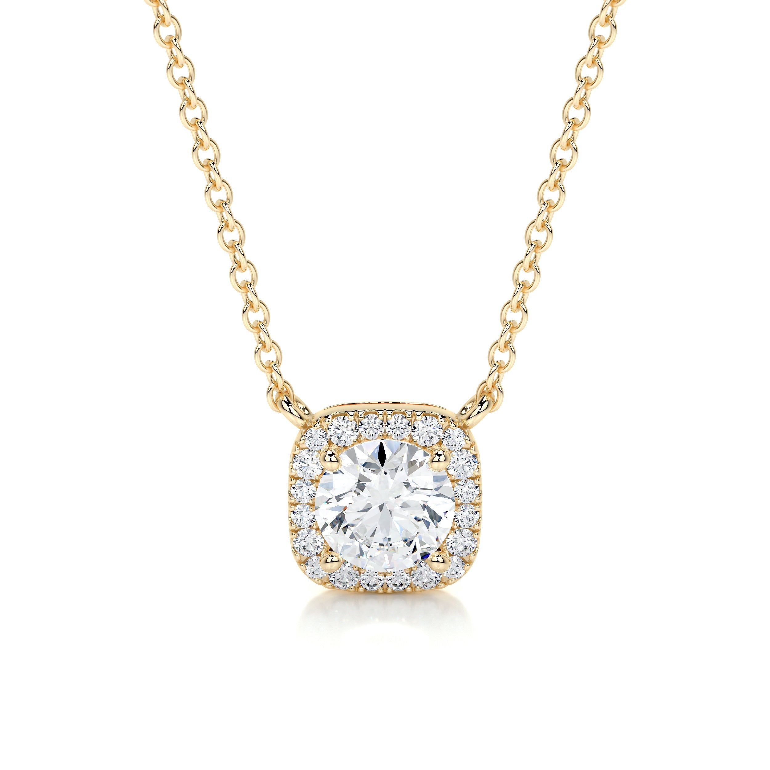 Petit Claudia Lab Grown Diamond Pendant -18K Yellow Gold