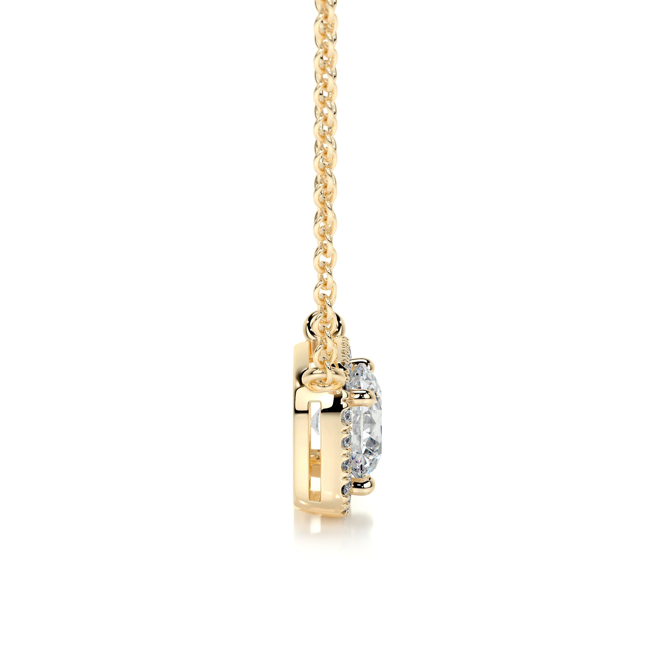 Petit Claudia Lab Grown Diamond Pendant -18K Yellow Gold