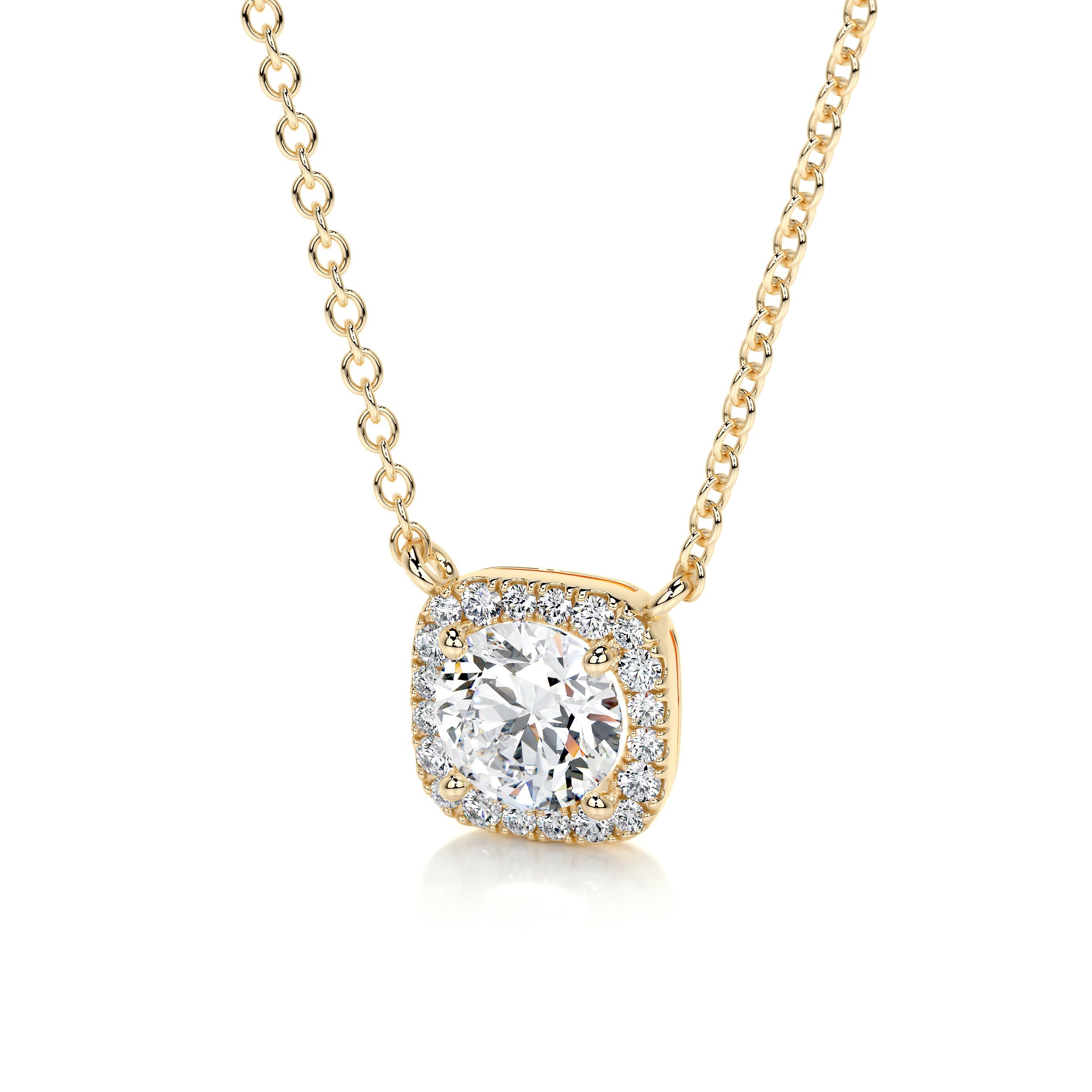 Petit Claudia Lab Grown Diamond Pendant -18K Yellow Gold