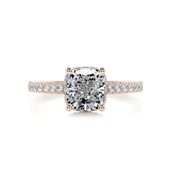 Cassandra Diamond Engagement Ring -14K Rose Gold - Main Stone 1.5 Carat