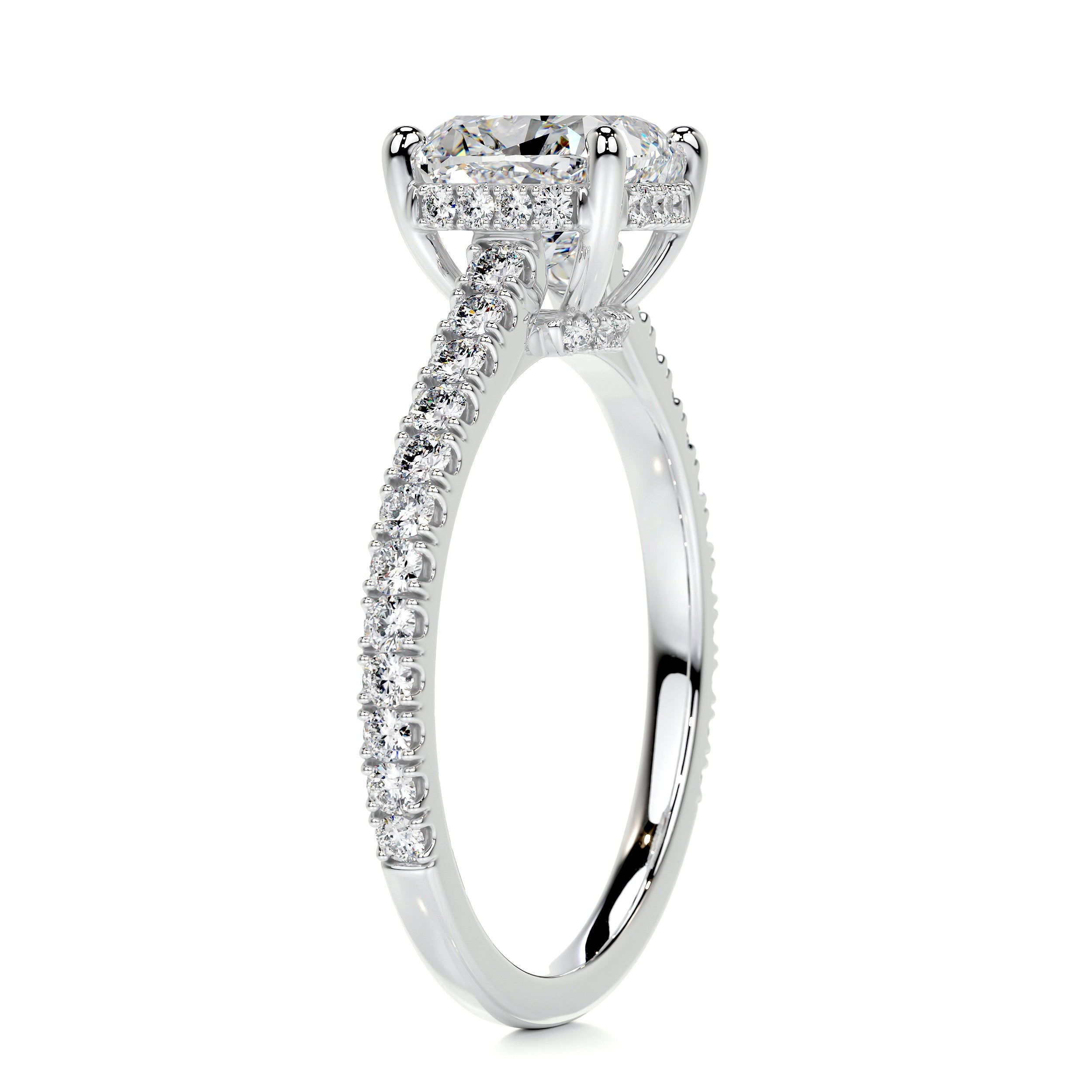 Cassandra Diamond Engagement Ring - 14K White Gold