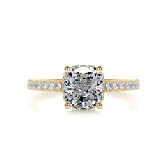 Cassandra Diamond Engagement Ring -18K Yellow Gold - Main Stone 1.5 Carat