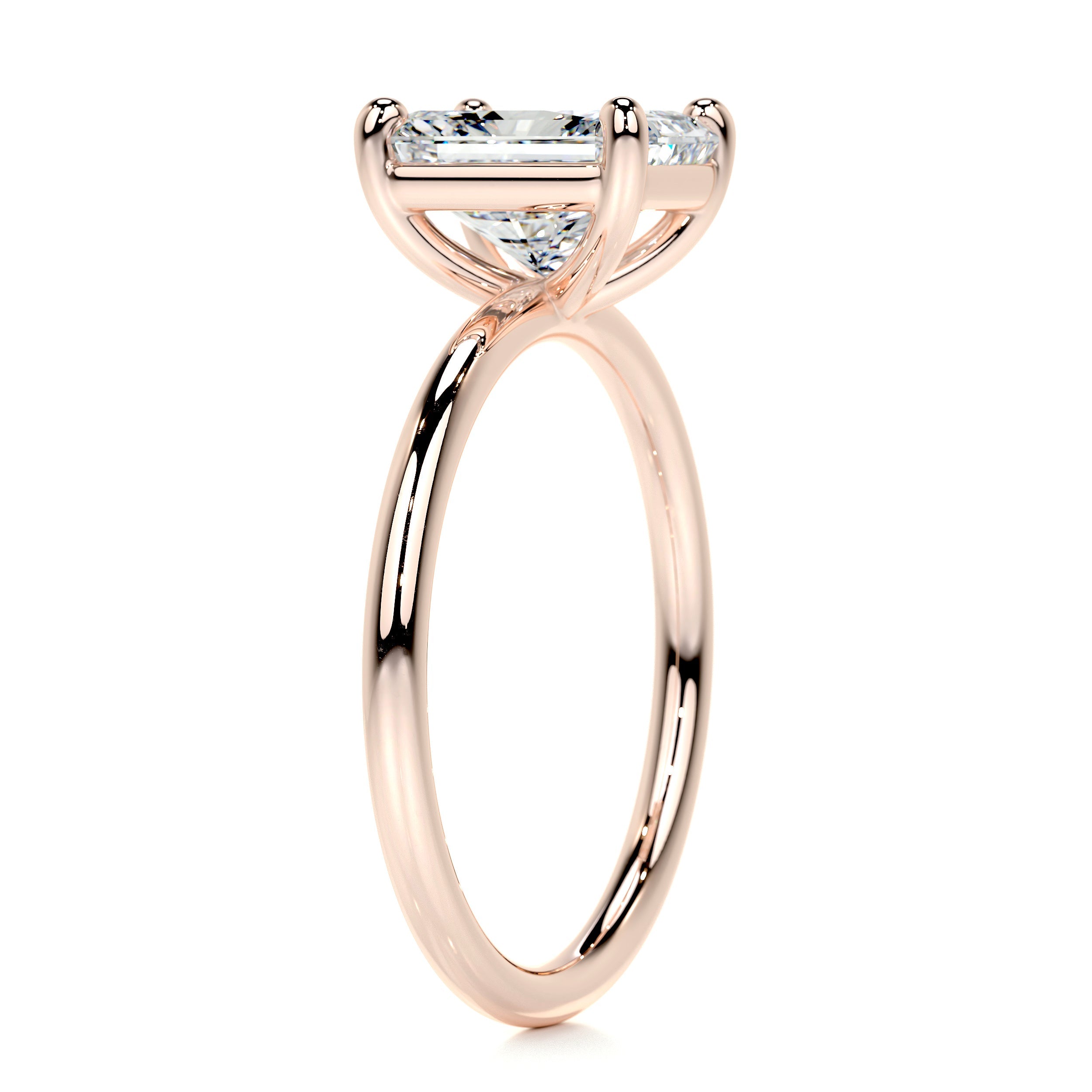 Harper Diamond Engagement Ring -14K Rose Gold - Main Stone 2 Carat