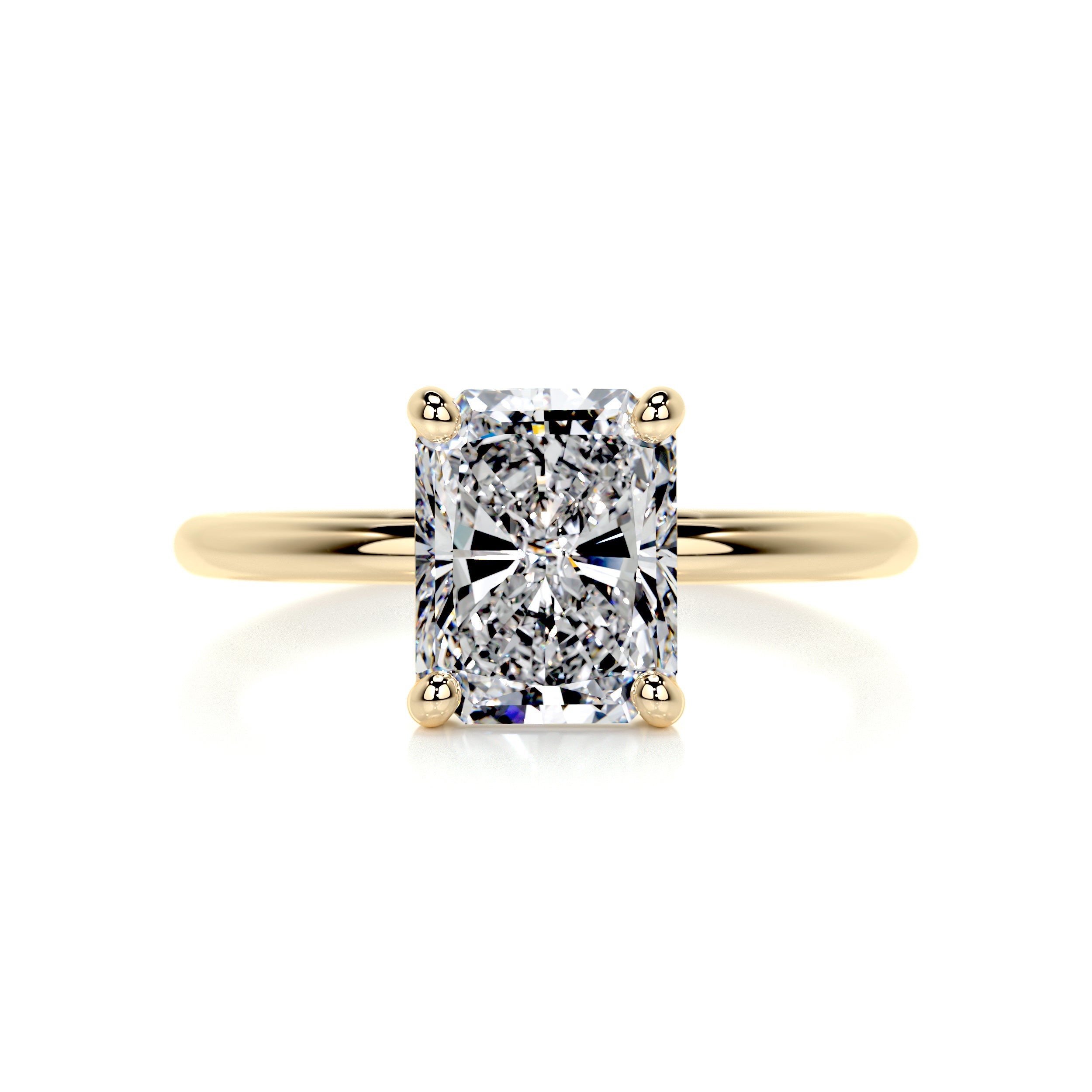 Harper Diamond Engagement Ring - 18K Yellow Gold