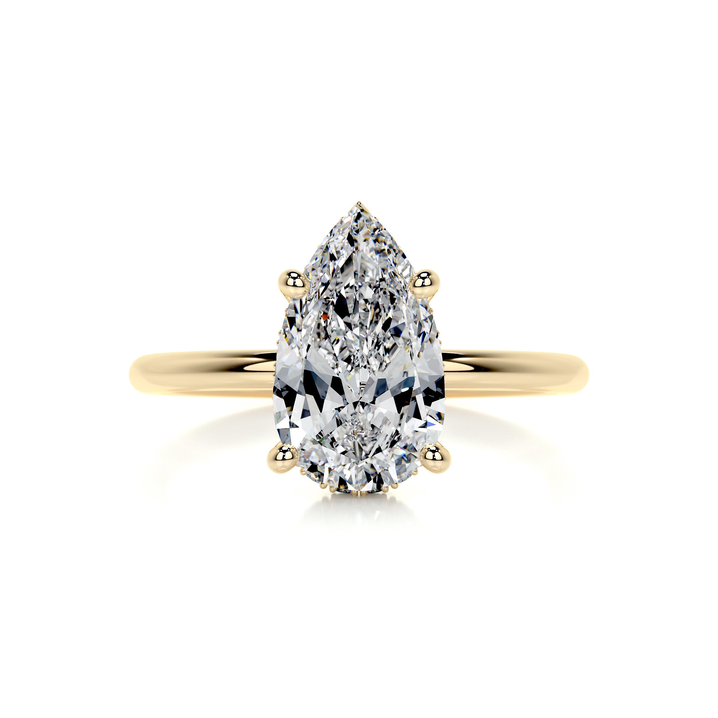 Willow Diamond Engagement Ring - 18K Yellow Gold