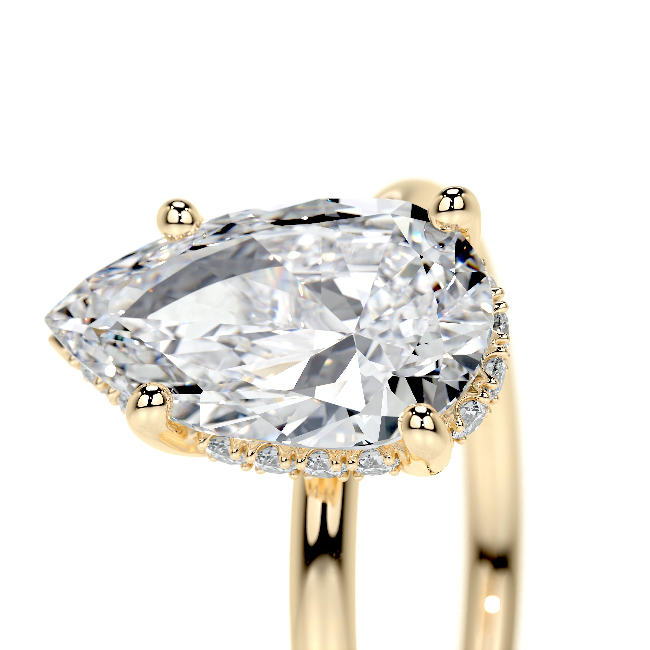 Willow Lab Grown Diamond Ring -18K Yellow Gold (RTS)