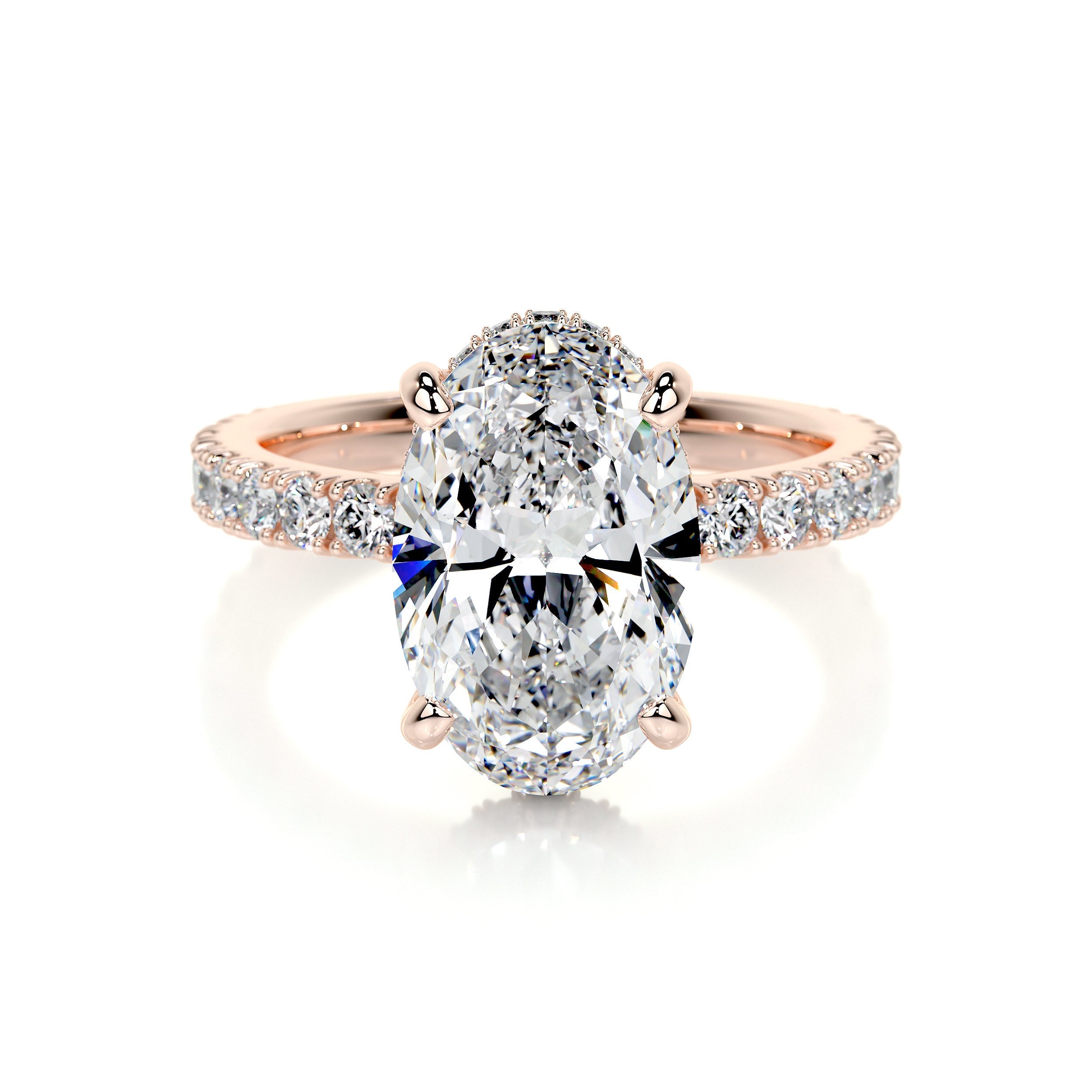 Lucy Lab Grown Diamond Ring   (3.5 Carat) -14K Rose Gold